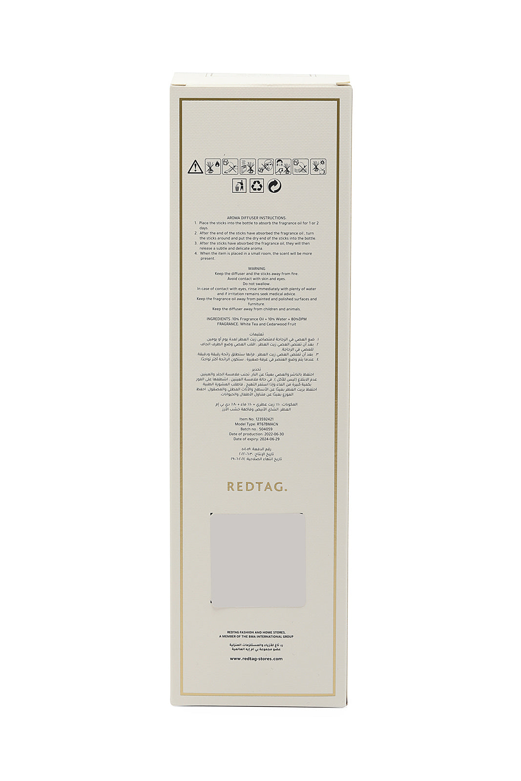 Redtag-White-Tea-Cedarwood-Diffuser-150Ml-Category:Diffuser,-Colour:White,-Deals:New-In,-Dept:Home,-Filter:Home-Decor,-HMW-HOM-Candle-&-Fragrances,-New-In-HMW-HOM,-Non-Sale,-Section:Homewares,-W22B-Home-Decor-