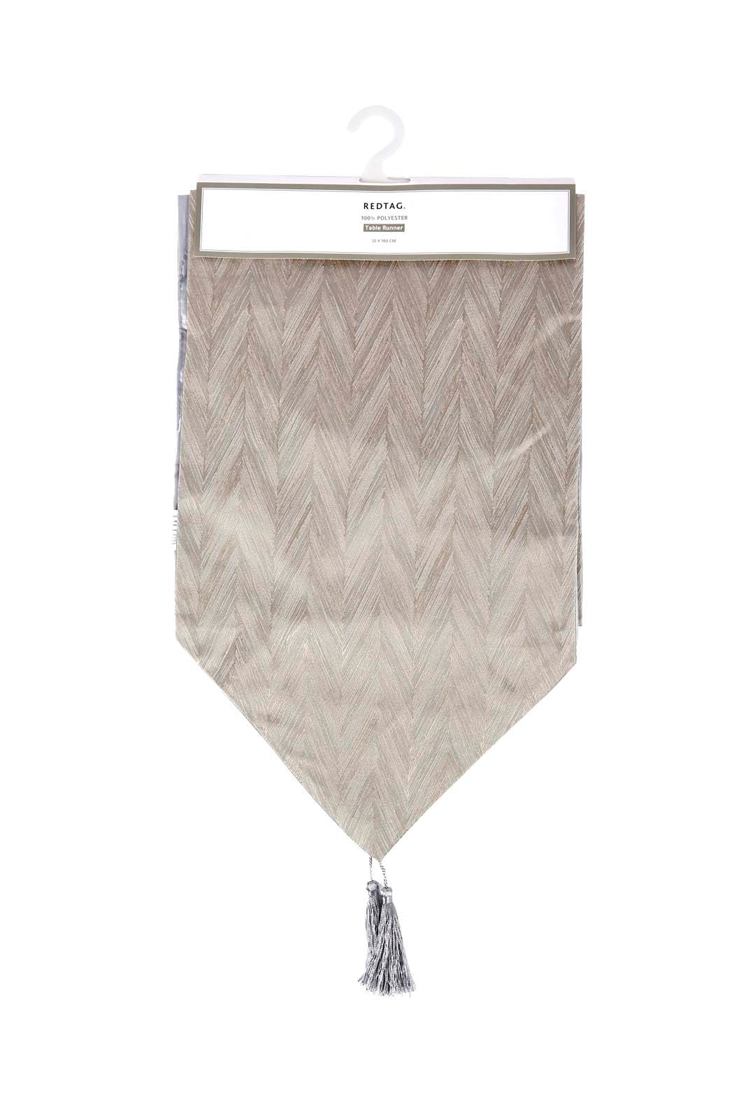Redtag-Grey-Jacquard-Table-Runner-Category:Table-Linen,-Colour:Grey,-Deals:New-In,-Dept:Home,-Filter:Home-Dining,-HMW-DIN-Kitchen-Accessories,-New-In-HMW-DIN,-Non-Sale,-Section:Homewares,-W22B-Home-Dining-
