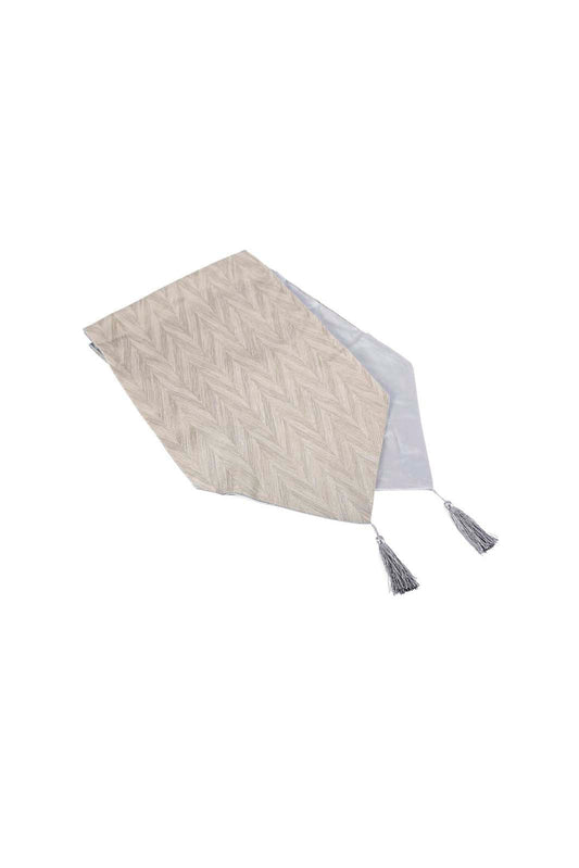 Redtag-Grey-Jacquard-Table-Runner-Category:Table-Linen,-Colour:Grey,-Deals:New-In,-Dept:Home,-Filter:Home-Dining,-HMW-DIN-Kitchen-Accessories,-New-In-HMW-DIN,-Non-Sale,-Section:Homewares,-W22B-Home-Dining-