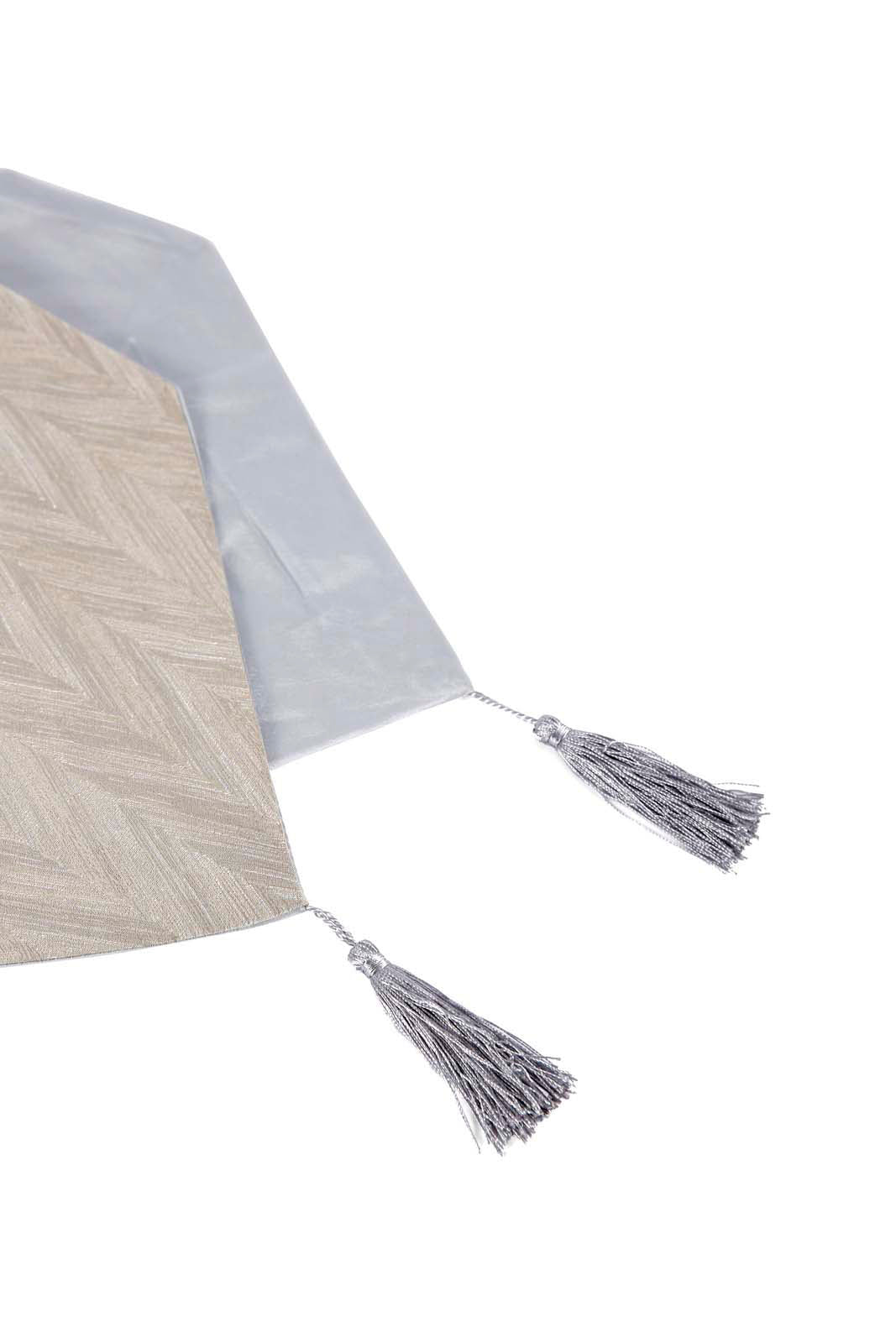 Redtag-Grey-Jacquard-Table-Runner-Category:Table-Linen,-Colour:Grey,-Deals:New-In,-Dept:Home,-Filter:Home-Dining,-HMW-DIN-Kitchen-Accessories,-New-In-HMW-DIN,-Non-Sale,-Section:Homewares,-W22B-Home-Dining-