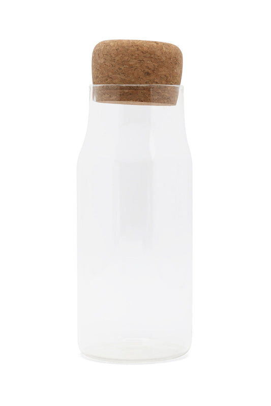 Redtag-Clear-Storage-Jar-With-Cork-Lid-(Medium)-Category:Canisters-And-Jars,-Colour:White,-Deals:New-In,-Dept:Home,-Filter:Home-Dining,-HMW-DIN-Storage,-New-In-HMW-DIN,-Non-Sale,-S23A,-Section:Homewares-Home-Dining-
