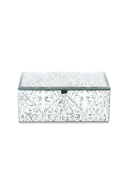 Redtag-Assorted-Damask-Pattern-Rectangle-Glass-Box(M)-Category:Fashion-Box,-Colour:Assorted,-Deals:New-In,-Dept:Home,-Filter:Home-Decor,-HMW-HOM-Decorative-Accessories,-New-In-HMW-HOM,-Non-Sale,-Section:Homewares,-W22B-Home-Decor-