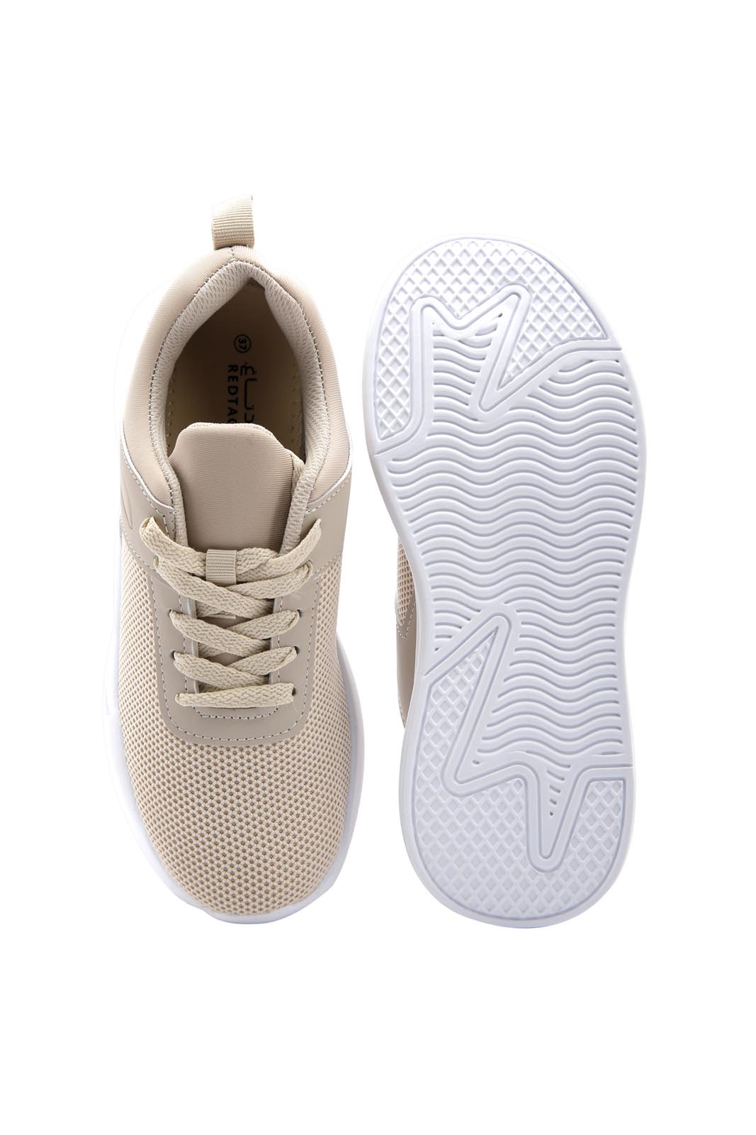 Redtag-Beige-Lace-Up-Sneaker-Category:Trainers,-Colour:Beige,-Deals:New-In,-Dept:Girls,-Filter:Girls-Footwear-(5-to-14-Yrs),-GSR-Trainers,-New-In-GSR-FOO,-Non-Sale,-Section:Girls-(0-to-14Yrs),-W22B-Senior-Girls-5 to 14 Years