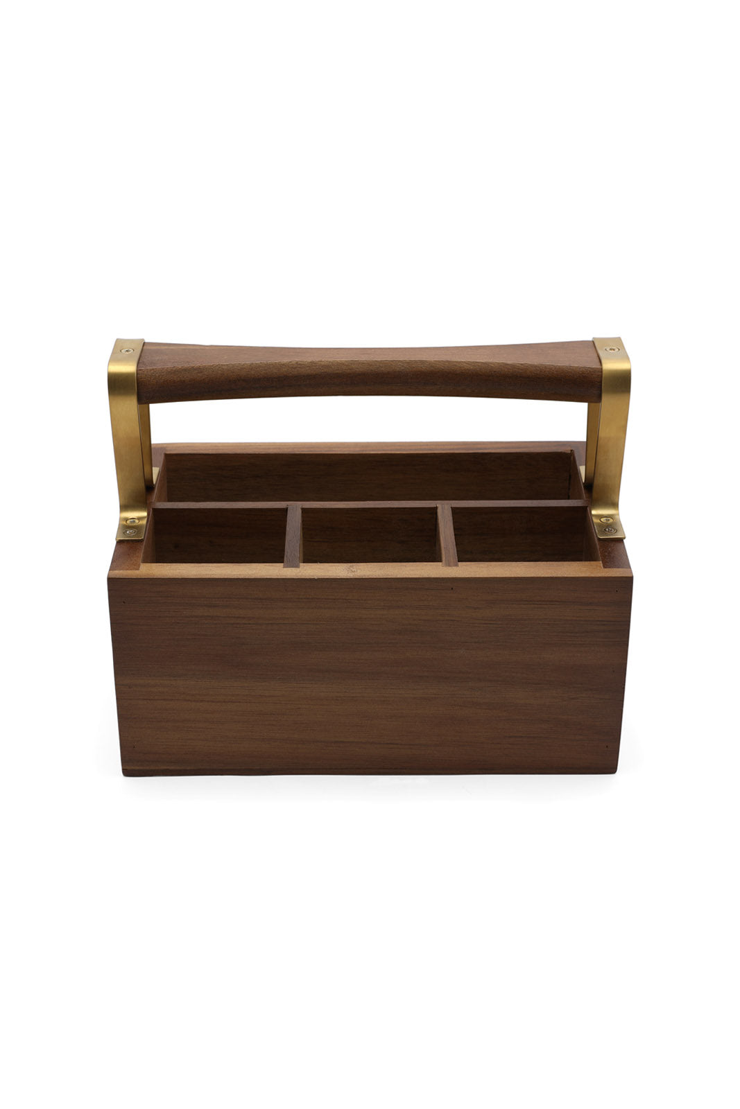 Redtag-Brown-Wooden-Rectangular-Cutlery-Holder-Category:Bakeware,-Colour:Brown,-Deals:New-In,-Dept:Home,-Filter:Home-Dining,-HMW-DIN-Serveware,-New-In-HMW-DIN,-Non-Sale,-S23A,-Section:Homewares-Home-Dining-