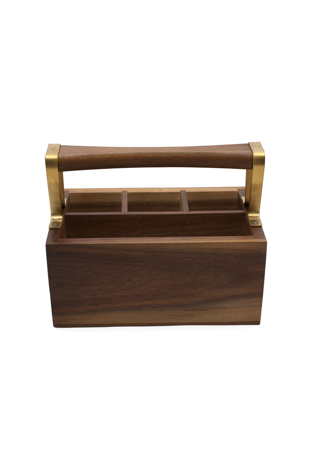 Redtag-Brown-Wooden-Rectangular-Cutlery-Holder-Category:Bakeware,-Colour:Brown,-Deals:New-In,-Dept:Home,-Filter:Home-Dining,-HMW-DIN-Serveware,-New-In-HMW-DIN,-Non-Sale,-S23A,-Section:Homewares-Home-Dining-