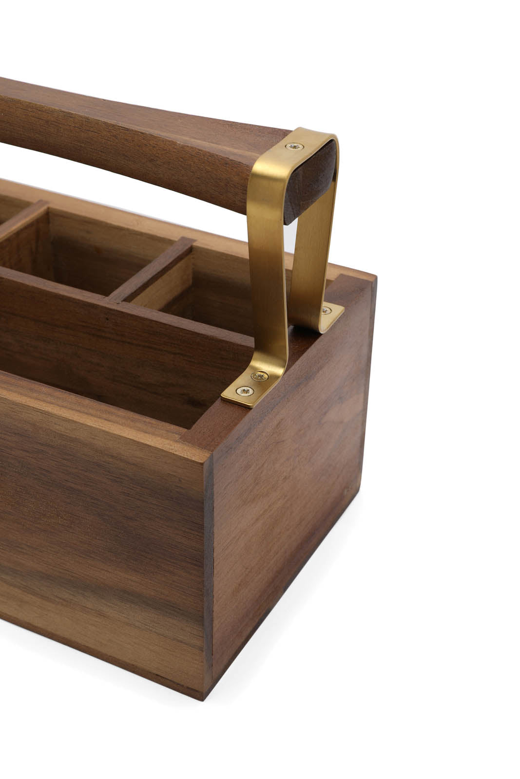 Redtag-Brown-Wooden-Rectangular-Cutlery-Holder-Category:Bakeware,-Colour:Brown,-Deals:New-In,-Dept:Home,-Filter:Home-Dining,-HMW-DIN-Serveware,-New-In-HMW-DIN,-Non-Sale,-S23A,-Section:Homewares-Home-Dining-