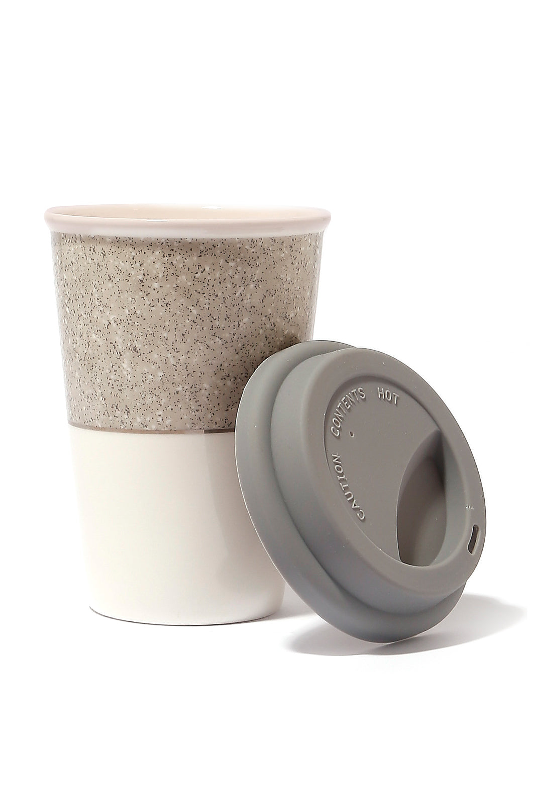 Redtag-Grey-Travel-Mug-With-Silivery-Rim-+-Silicon-Lid-Category:Cups-&-Mugs,-Colour:Grey,-Deals:New-In,-Dept:Home,-Filter:Home-Dining,-HMW-DIN-Crockery,-New-In-HMW-DIN,-Non-Sale,-S23A,-Section:Homewares-Home-Dining-