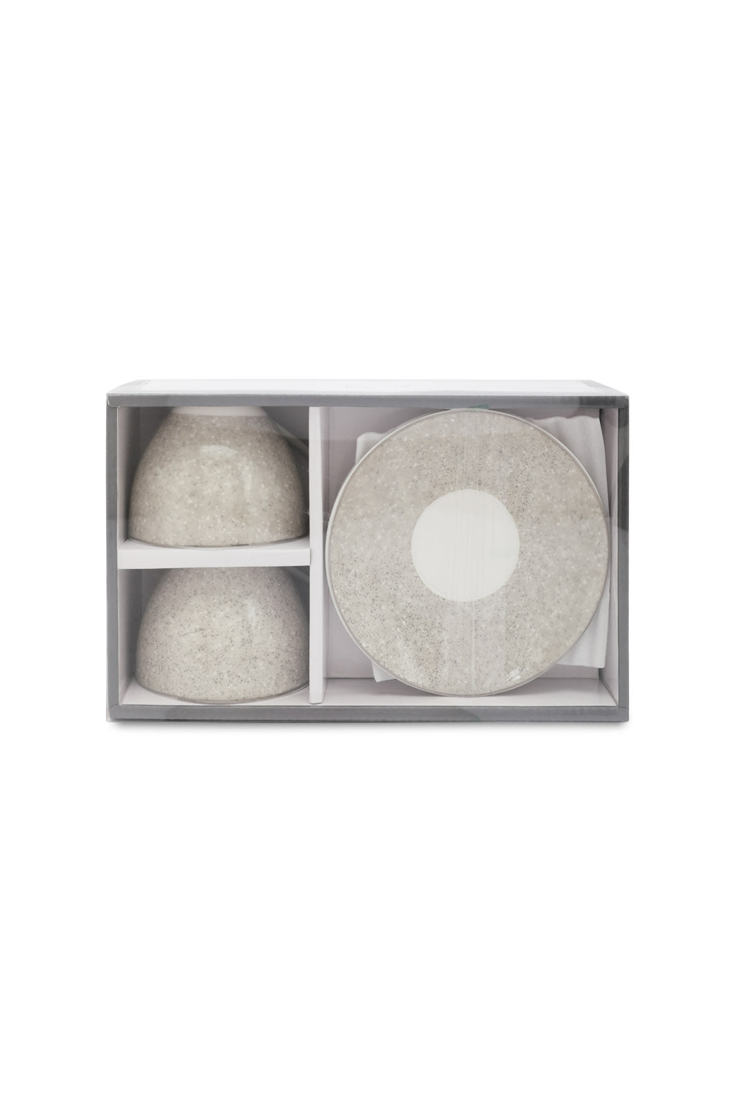 Redtag-Grey-Cup-And-Saucer-Set-With-Silvery-Rim-(4-Piece)-Category:Cups-&-Mugs,-Colour:Grey,-Deals:New-In,-Dept:Home,-Filter:Home-Dining,-HMW-DIN-Crockery,-New-In-HMW-DIN,-Non-Sale,-S23A,-Section:Homewares-Home-Dining-