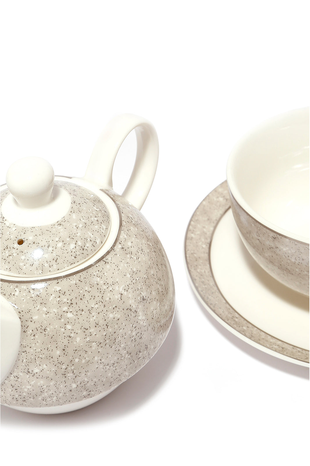 Redtag-Grey-Tea-For-One-With-Silvery-Rim-Category:Cups-&-Mugs,-Colour:Grey,-Deals:New-In,-Dept:Home,-Filter:Home-Dining,-HMW-DIN-Crockery,-New-In-HMW-DIN,-Non-Sale,-S23A,-Section:Homewares-Home-Dining-