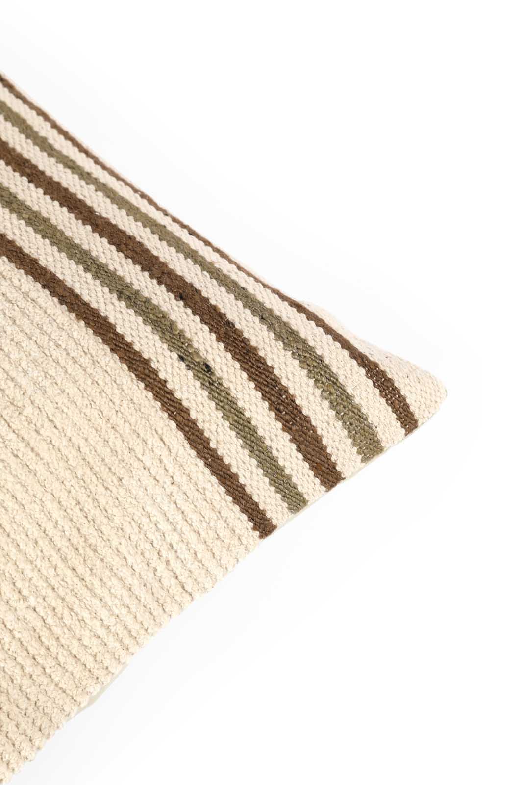 Redtag-White/-Beige-Striped-Handwoven-Sustainable-Floor-Cushion-Category:Cushions,-Colour:Beige,-Deals:New-In,-Dept:Home,-Filter:Home-Bedroom,-HMW-BED-Cushions,-New-In-HMW-BED,-Non-Sale,-Section:Homewares,-W22B-Home-Bedroom-