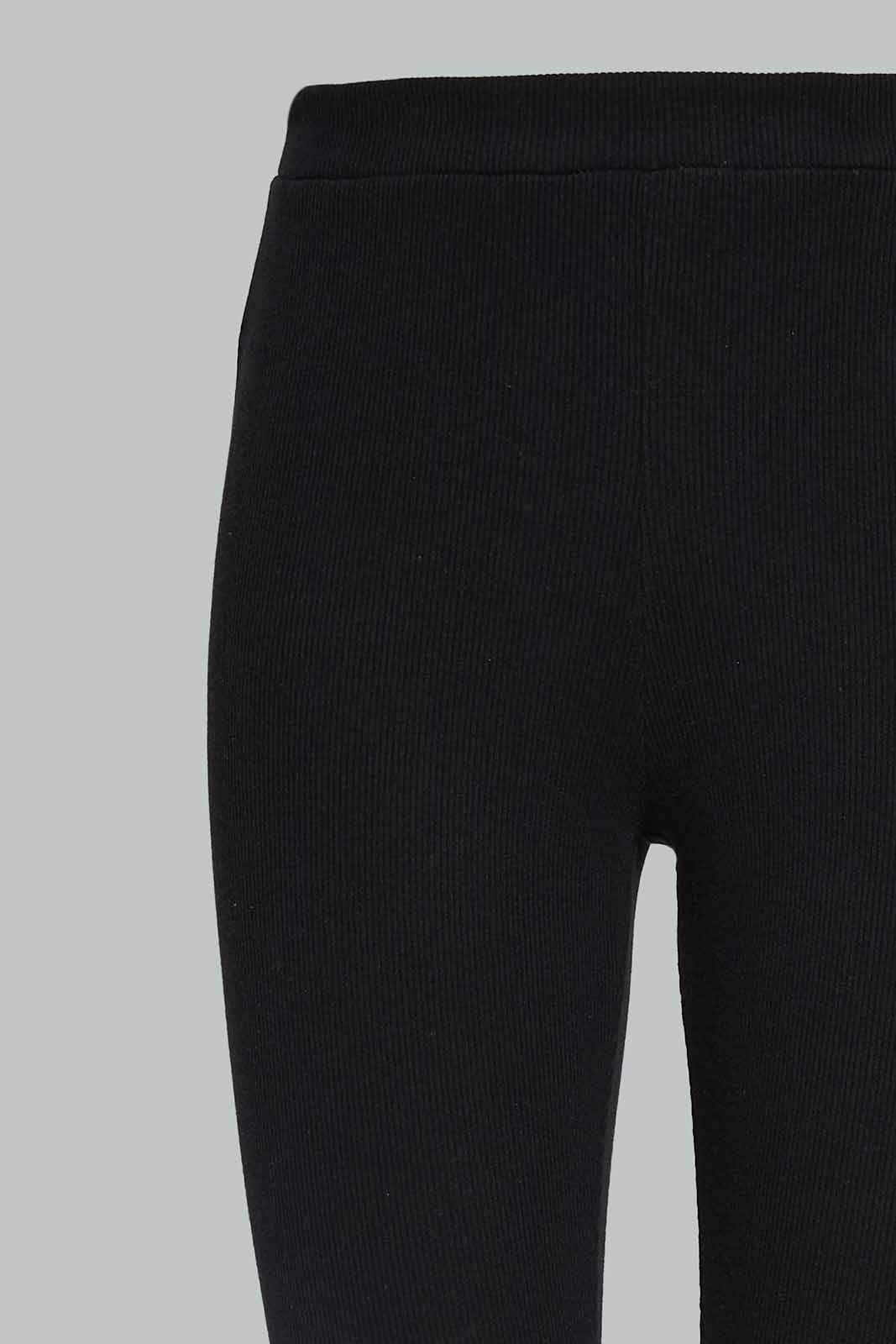 Redtag-Girls-Black-Rib-Legging-BTS,-Category:Leggings,-Colour:Black,-Deals:New-In,-Dept:Girls,-Filter:Senior-Girls-(8-to-14-Yrs),-GSR-Leggings,-New-In-GSR-APL,-Non-Sale,-Section:Girls-(0-to-14Yrs),-TBL,-W22B-Senior-Girls-9 to 14 Years