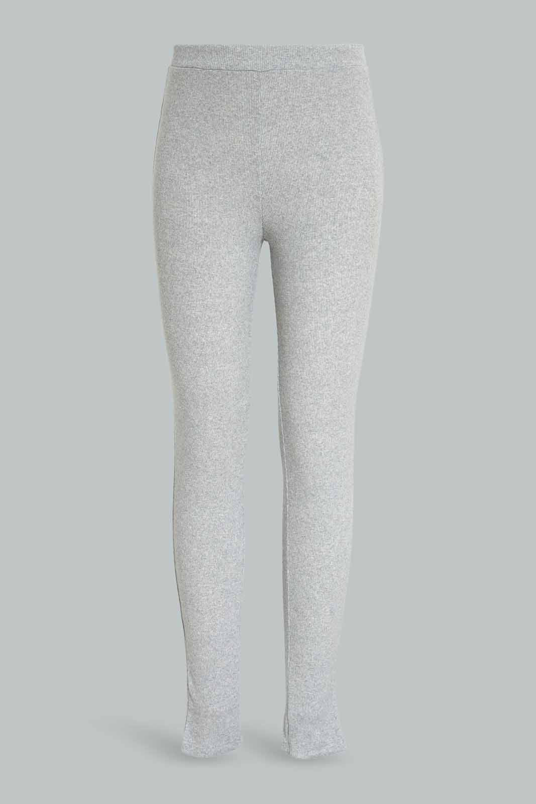 Redtag-Girls-Mid-Grey-Rib-Leggings-Category:Leggings,-Colour:Grey,-Deals:New-In,-Dept:Girls,-Filter:Senior-Girls-(8-to-14-Yrs),-GSR-Leggings,-New-In-GSR-APL,-Non-Sale,-Section:Girls-(0-to-14Yrs),-TBL,-W22B-Senior-Girls-9 to 14 Years
