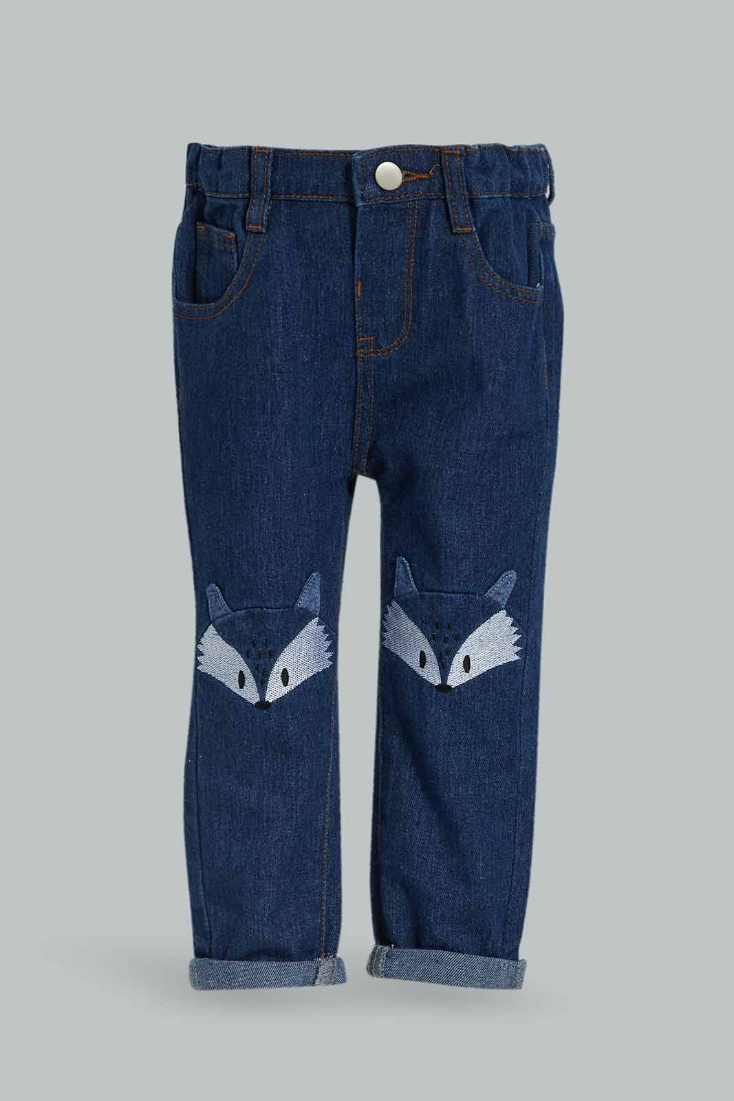 Redtag-Boys-Dark-Wash-Novelty-Fox-Jean-Category:Jeans,-Colour:Dark-Wash,-Deals:New-In,-Dept:Boys,-Filter:Infant-Boys-(3-to-24-Mths),-INB-Jeans,-New-In-INB-APL,-Non-Sale,-Section:Boys-(0-to-14Yrs),-W22B-Infant-Boys-3 to 24 Months