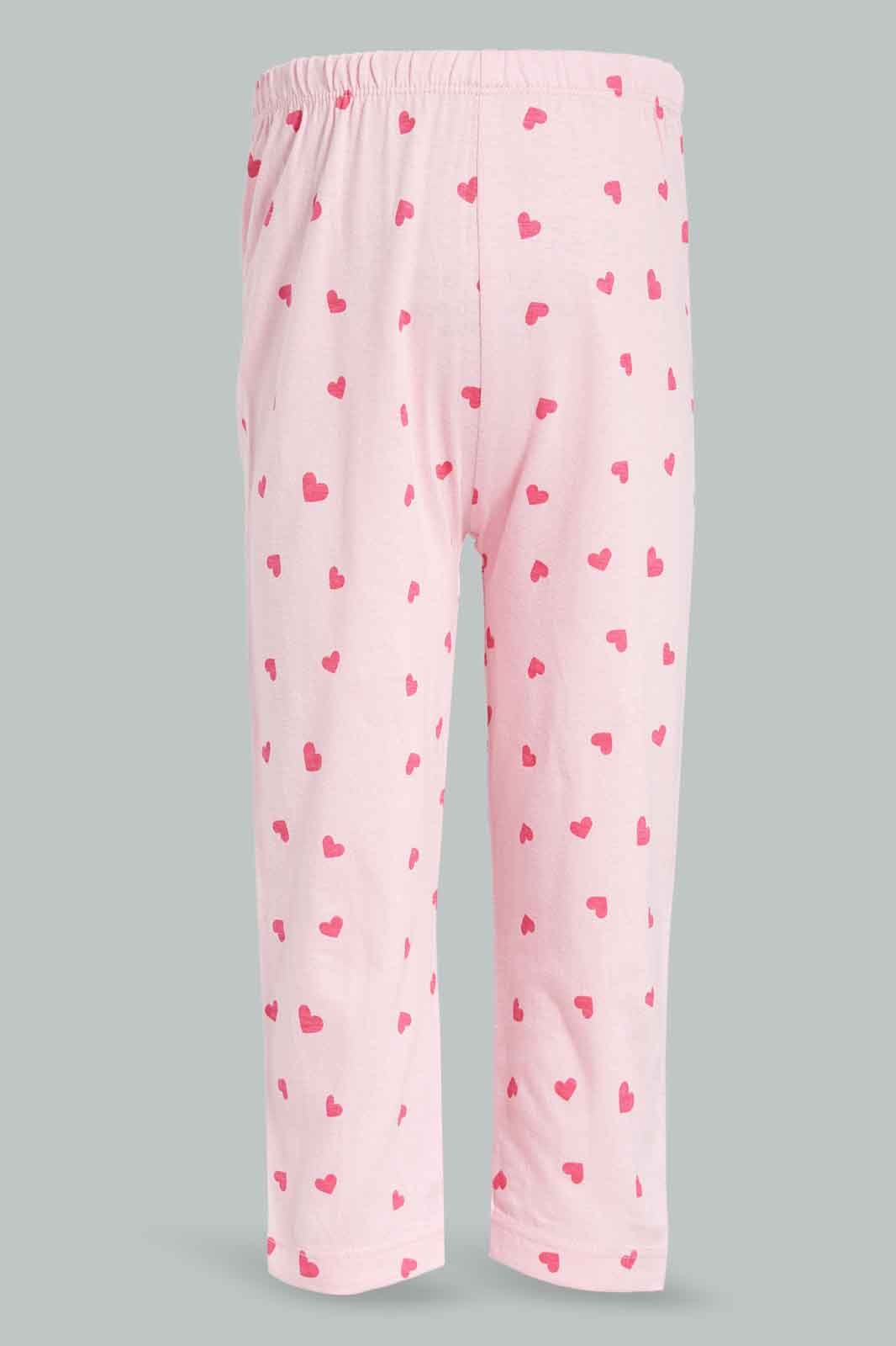 Redtag-Girls-Multi-Colour-2Pack-Pyjama-Set-Category:Pyjama-Sets,-Colour:Assorted,-Deals:New-In,-Filter:Infant-Girls-(3-to-24-Mths),-ING-Pyjama-Sets,-New-In-ING-APL,-Non-Sale,-Section:Girls-(0-to-14Yrs),-W22A-Infant-Girls-3 to 24 Months