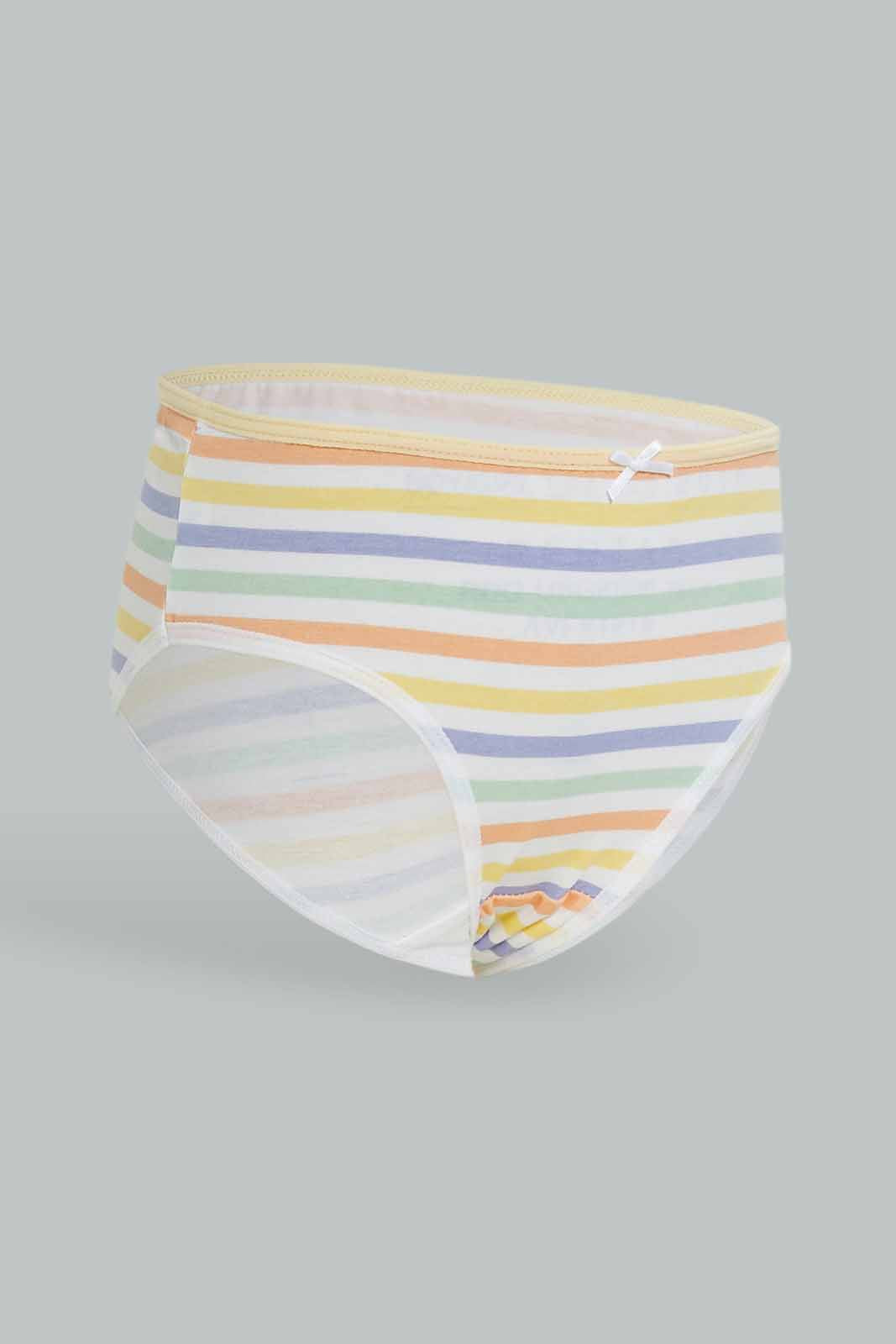 Redtag-Girls-5Pk-Brief-Flamingos---Soft-Pinks-White-&-Yellows-365,-Category:Briefs,-Colour:Yellow,-Deals:New-In,-Dept:Girls,-ESS,-Filter:Girls-(2-to-8-Yrs),-GIR-Briefs,-New-In-GIR-APL,-Non-Sale,-Section:Girls-(0-to-14Yrs)-Girls-2 to 8 Years