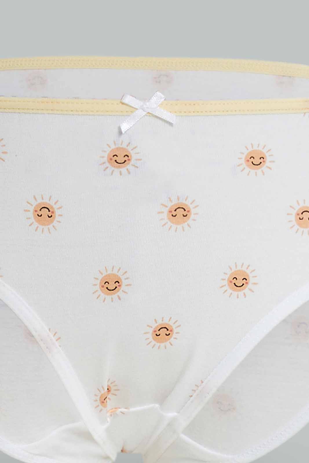 Redtag-Girls-5Pk-Brief-Flamingos---Soft-Pinks-White-&-Yellows-365,-Category:Briefs,-Colour:Yellow,-Deals:New-In,-Dept:Girls,-ESS,-Filter:Girls-(2-to-8-Yrs),-GIR-Briefs,-New-In-GIR-APL,-Non-Sale,-Section:Girls-(0-to-14Yrs)-Girls-2 to 8 Years