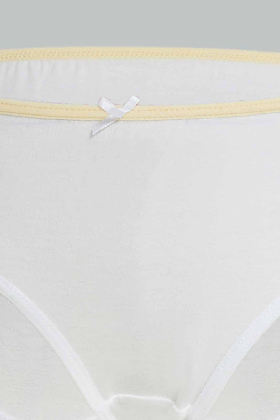 Redtag-Girls-5Pk-Brief-Flamingos---Soft-Pinks-White-&-Yellows-365,-Category:Briefs,-Colour:Yellow,-Deals:New-In,-Dept:Girls,-ESS,-Filter:Girls-(2-to-8-Yrs),-GIR-Briefs,-New-In-GIR-APL,-Non-Sale,-Section:Girls-(0-to-14Yrs)-Girls-2 to 8 Years