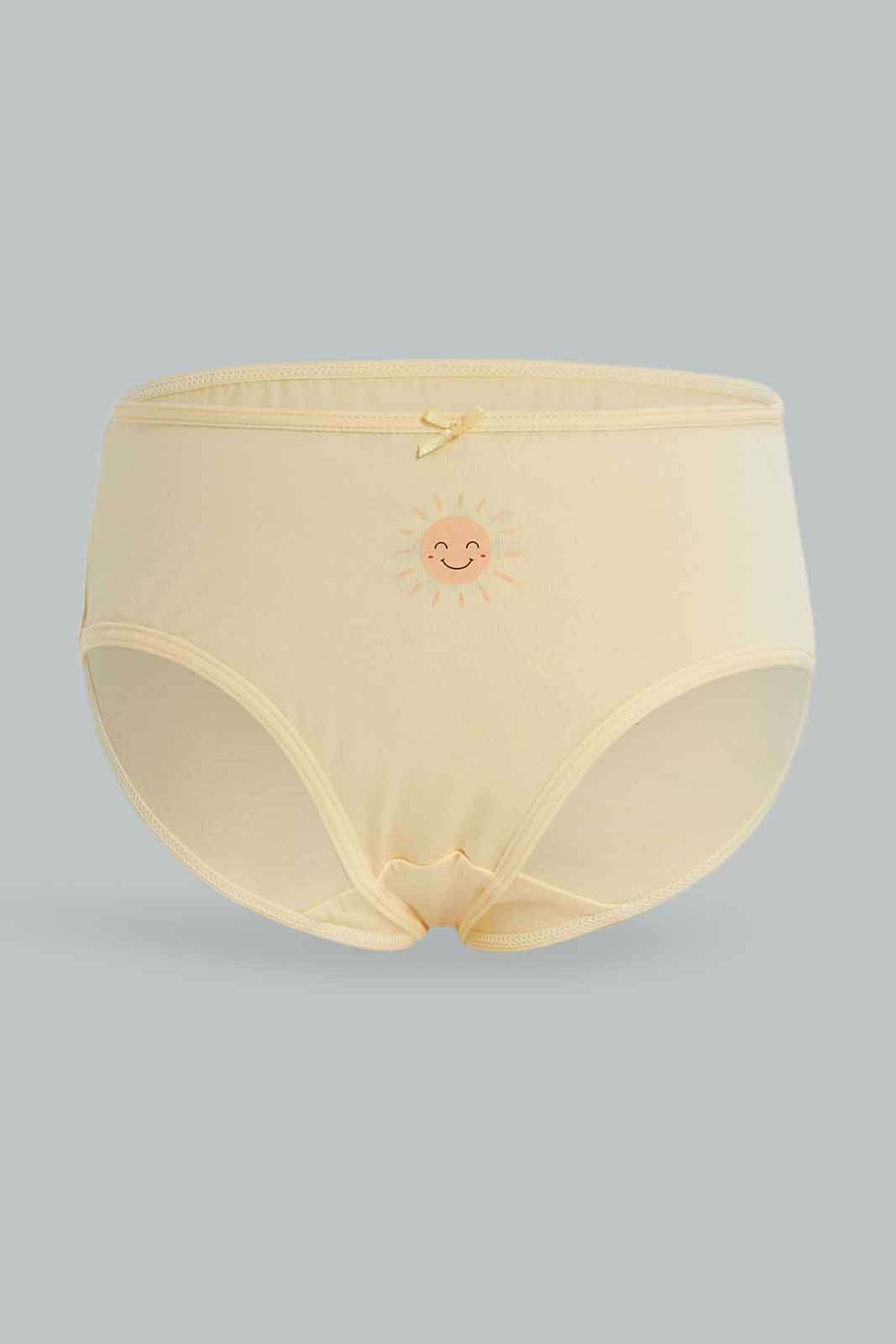 Redtag-Girls-5Pk-Brief-Flamingos---Soft-Pinks-White-&-Yellows-365,-Category:Briefs,-Colour:Yellow,-Deals:New-In,-Dept:Girls,-ESS,-Filter:Girls-(2-to-8-Yrs),-GIR-Briefs,-New-In-GIR-APL,-Non-Sale,-Section:Girls-(0-to-14Yrs)-Girls-2 to 8 Years