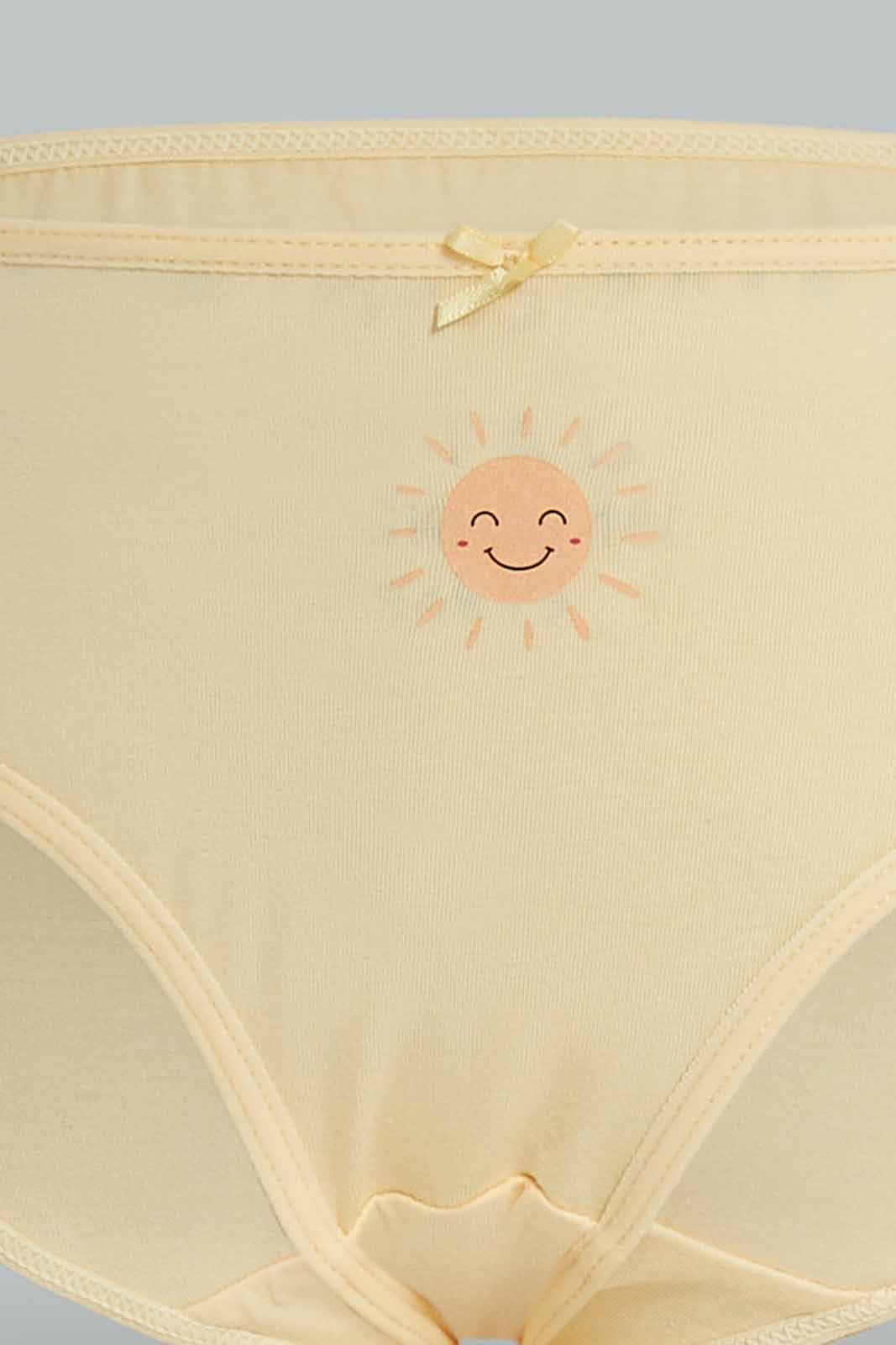Redtag-Girls-5Pk-Brief-Flamingos---Soft-Pinks-White-&-Yellows-365,-Category:Briefs,-Colour:Yellow,-Deals:New-In,-Dept:Girls,-ESS,-Filter:Girls-(2-to-8-Yrs),-GIR-Briefs,-New-In-GIR-APL,-Non-Sale,-Section:Girls-(0-to-14Yrs)-Girls-2 to 8 Years