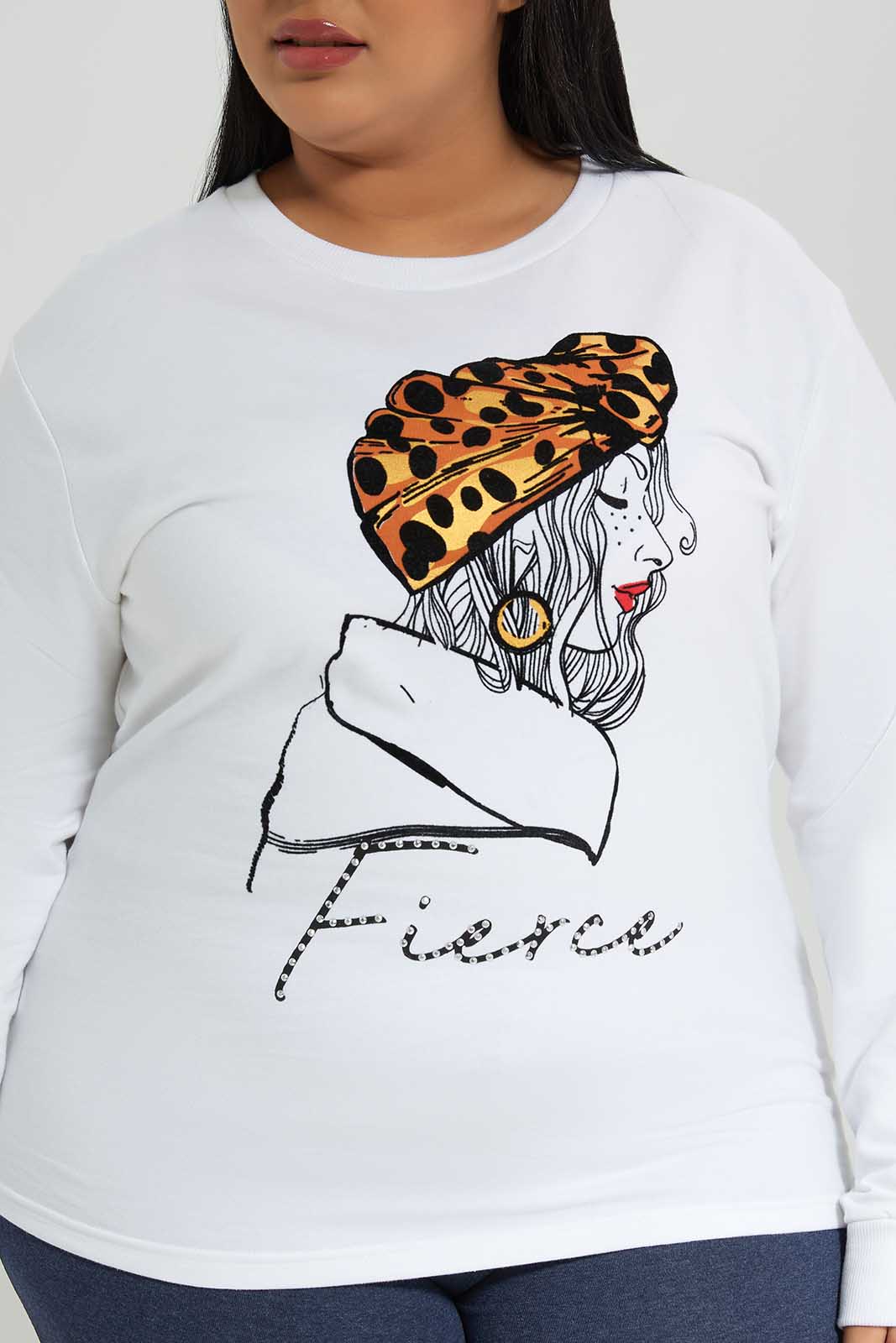 Redtag-Women-Mustard-Ladies-Plus-Printed-Sweatshirt-Category:Sweatshirts,-Colour:Mustard,-Deals:New-In,-Filter:Plus-Size,-LDP-Sweatshirts,-New-In-LDP-APL,-Non-Sale,-Section:Women,-TBL,-W22B-Women's-