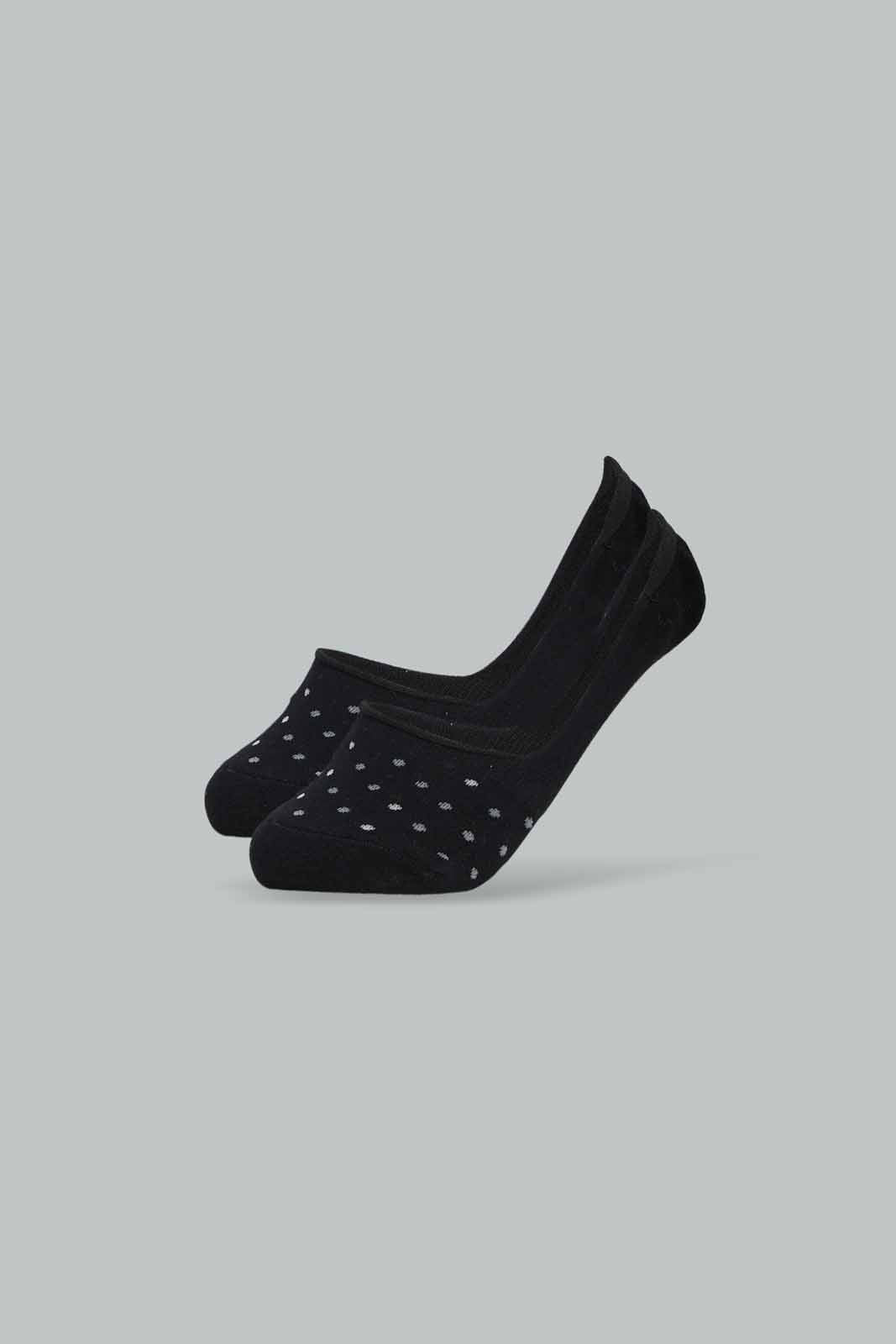 Redtag-Women-Grey/Black-Polka-Stripe-Printed-Invisible-Socks-(3-Pack)-365,-Category:Socks,-Colour:Assorted,-Deals:New-In,-Dept:Ladieswear,-Filter:Women's-Clothing,-New-In-Women-APL,-Non-Sale,-Section:Women,-Women-Socks--