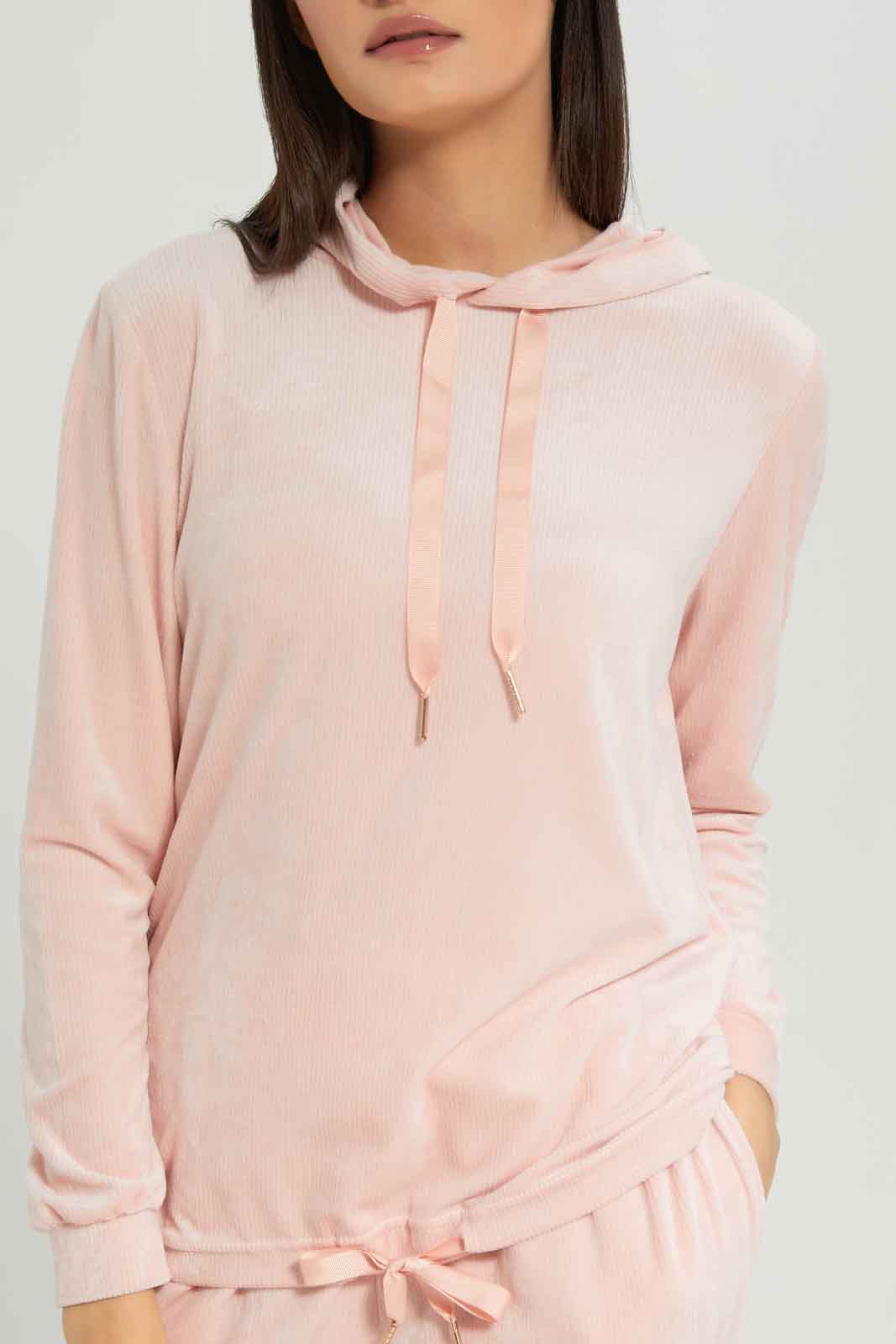 Redtag-Women-Plain-Velour-Pyjama-Set-Category:Pyjama-Sets,-Colour:Brown,-Deals:New-In,-Dept:Ladieswear,-Filter:Women's-Clothing,-New-In-Women-APL,-Non-Sale,-Section:Women,-W22B,-Women-Pyjama-Sets--