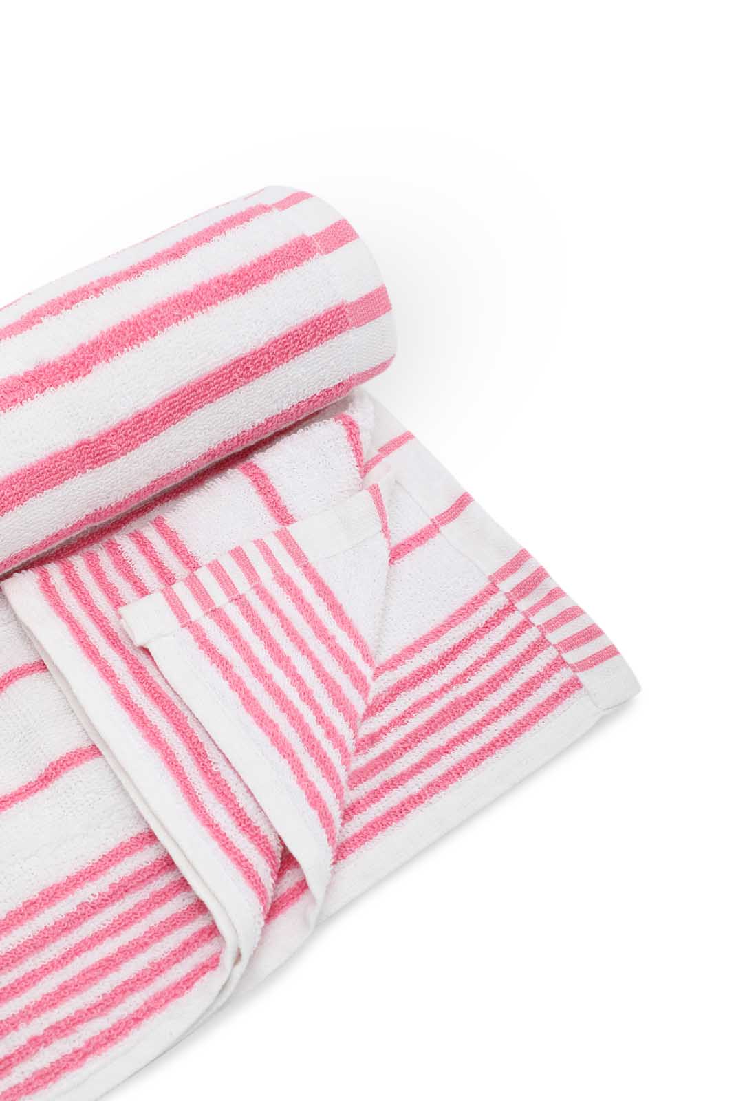 Redtag-Pale-Pink-Stripe-Bath-Towel-Category:Towels,-Colour:Pink,-Deals:New-In,-Dept:Home,-Filter:Home-Bathroom,-HMW-BAC-Towels,-New-In-HMW-BAC,-Non-Sale,-S23A,-Section:Homewares-Home-Bathroom-