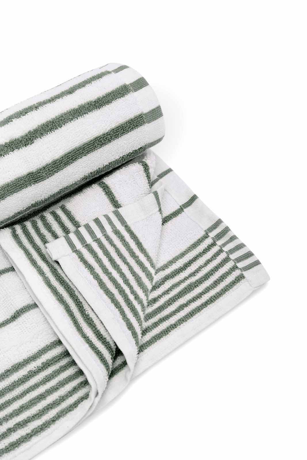 Redtag-Green-Stripe-Bath-Towel-Category:Towels,-Colour:Green,-Deals:New-In,-Dept:Home,-Filter:Home-Bathroom,-HMW-BAC-Towels,-New-In-HMW-BAC,-Non-Sale,-S23A,-Section:Homewares-Home-Bathroom-