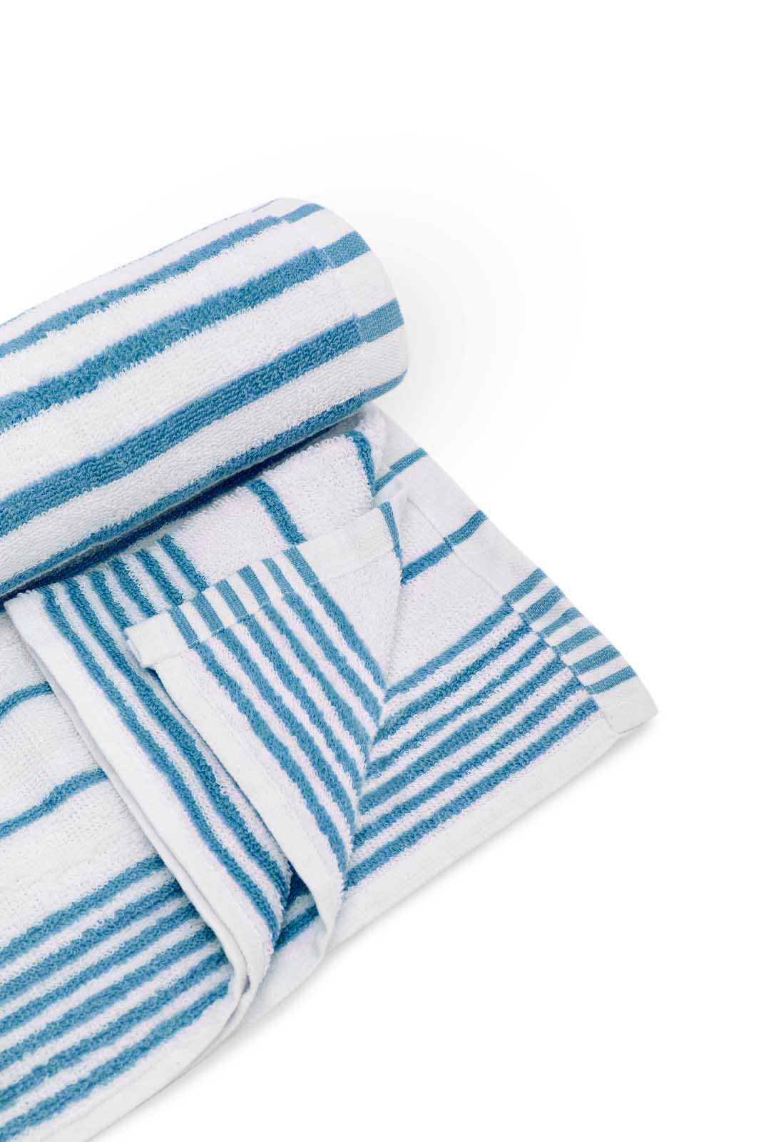 Redtag-Blue-Stripe-Bath-Towel-Category:Towels,-Colour:Blue,-Deals:New-In,-Dept:Home,-Filter:Home-Bathroom,-HMW-BAC-Towels,-New-In-HMW-BAC,-Non-Sale,-S23A,-Section:Homewares-Home-Bathroom-