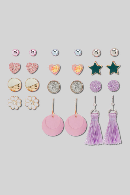 Redtag-Assorted-S/12-Stud-Category:Jewellery,-Colour:Assorted,-Filter:Girls-Accessories,-GIR-Jewellery,-New-In,-New-In-GIR-ACC,-Non-Sale,-Section:Girls-(0-to-14Yrs),-W22B-Girls-