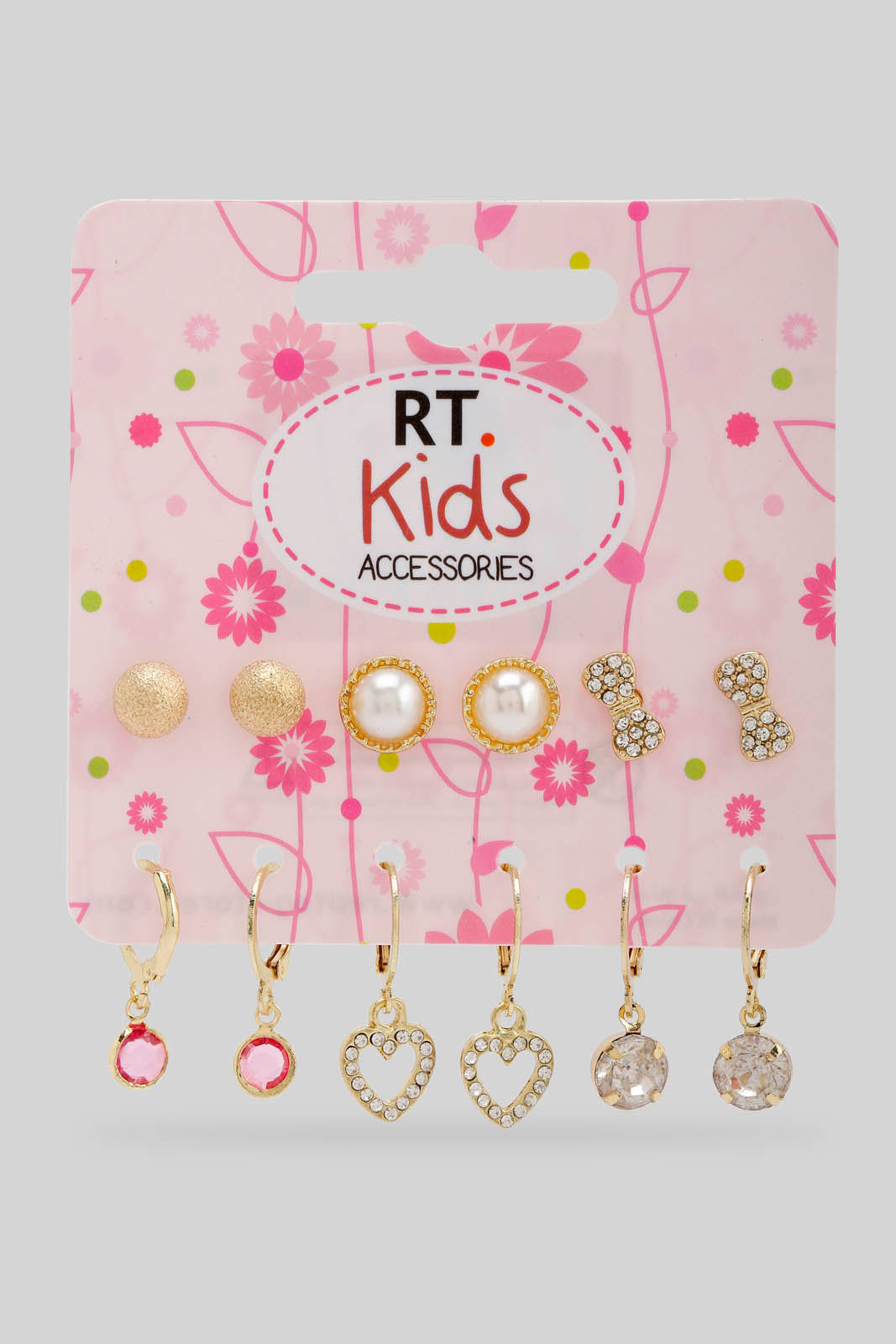 Redtag-Assorted-S/6-Stud-Category:Jewellery,-Colour:Assorted,-Filter:Girls-Accessories,-GIR-Jewellery,-New-In,-New-In-GIR-ACC,-Non-Sale,-Section:Girls-(0-to-14Yrs),-W22B-Girls-