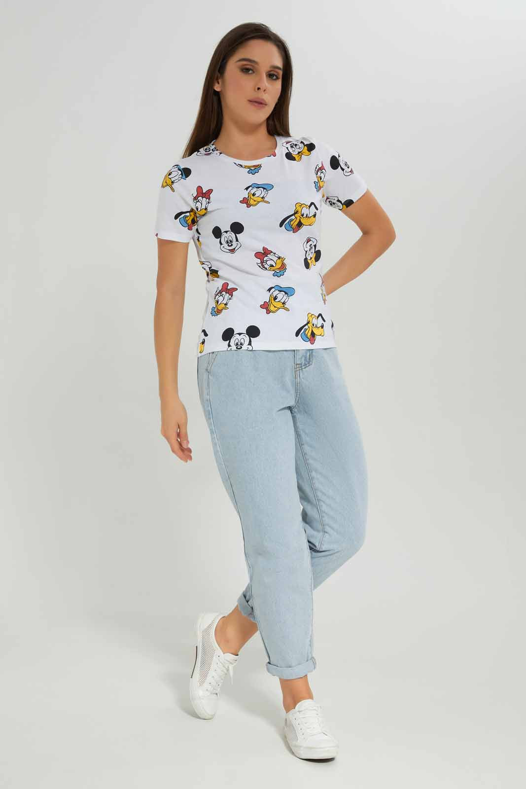 Redtag-Women-Assorted-Mickey-Printed-T-Shirt-Category:T-Shirts,-CHA,-Colour:Assorted,-Deals:New-In,-Dept:Ladieswear,-Filter:Women's-Clothing,-New-In-Women-APL,-Non-Sale,-Section:Women,-TBL,-W22A,-Women-T-Shirts-Women's-
