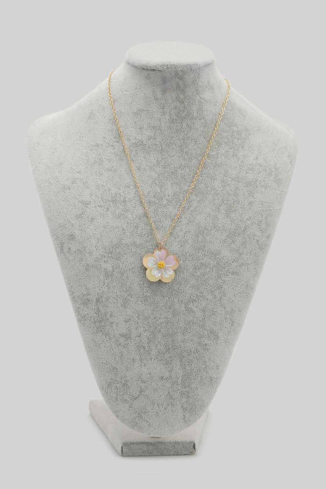 Girls Gold Flower Necklace Set (3 Piece)