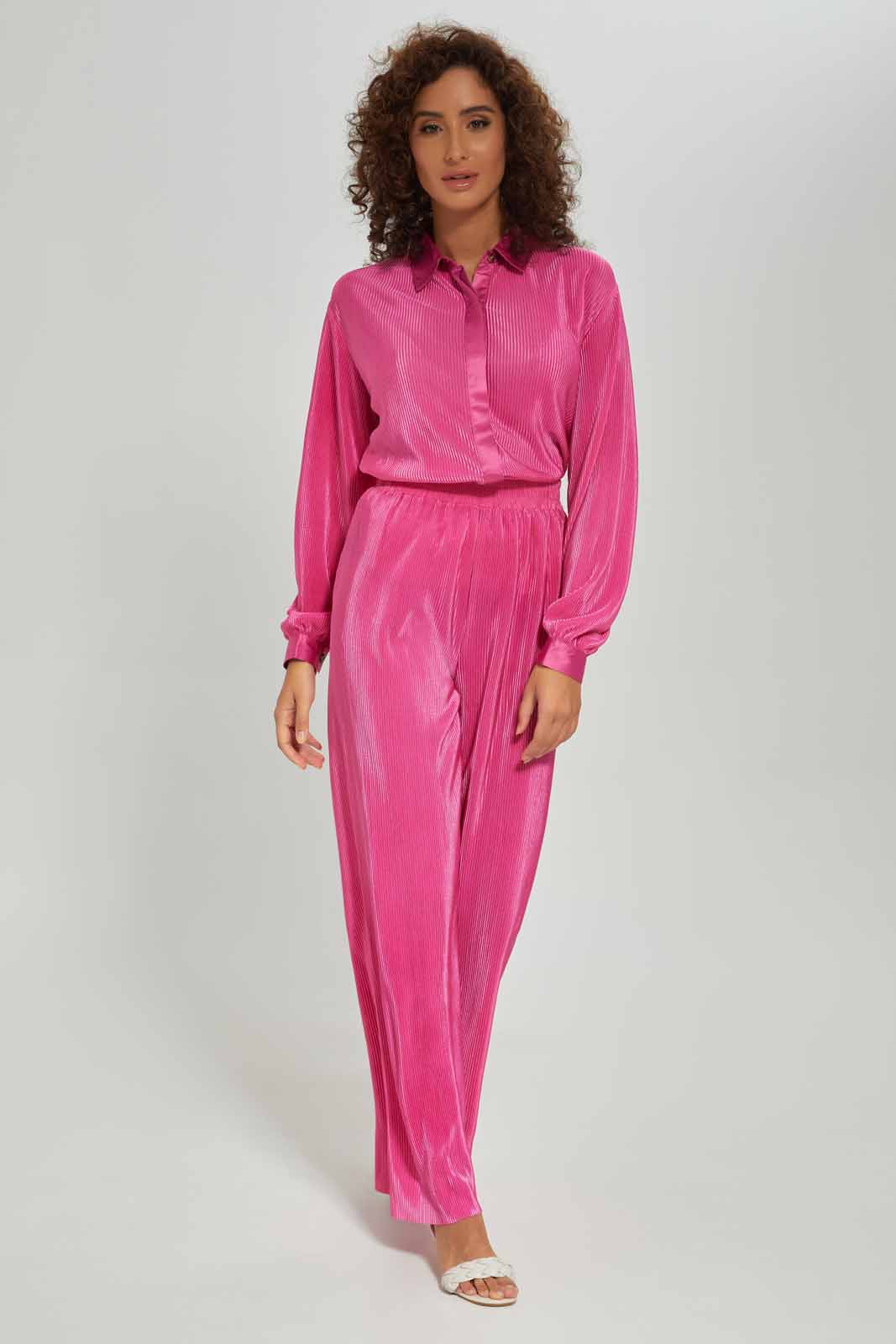 Redtag-Women-Plisse-Trouser-Co-Ord-Category:Trousers,-Colour:Fuchsia,-Deals:New-In,-Dept:Ladieswear,-Filter:Women's-Clothing,-New-In-Women-APL,-Non-Sale,-Section:Women,-W22B,-Women-Trousers-Women's-