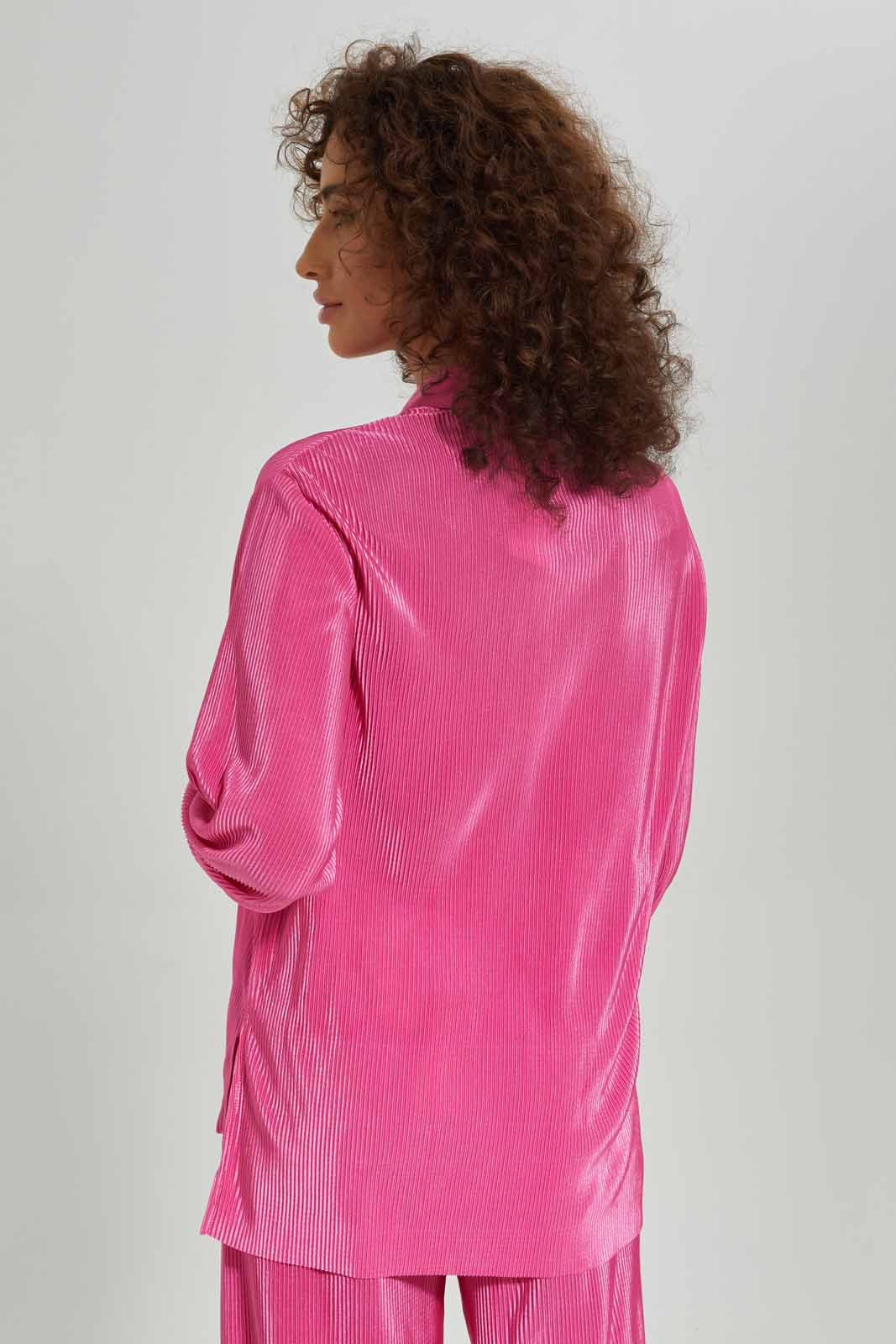 Redtag-Women-Plisse-Shirt-Co-Ord-Category:Blouses,-Colour:Fuchsia,-Deals:New-In,-Dept:Ladieswear,-Filter:Women's-Clothing,-New-In-Women-APL,-Non-Sale,-Section:Women,-W22B,-Women-Blouses-Women's-