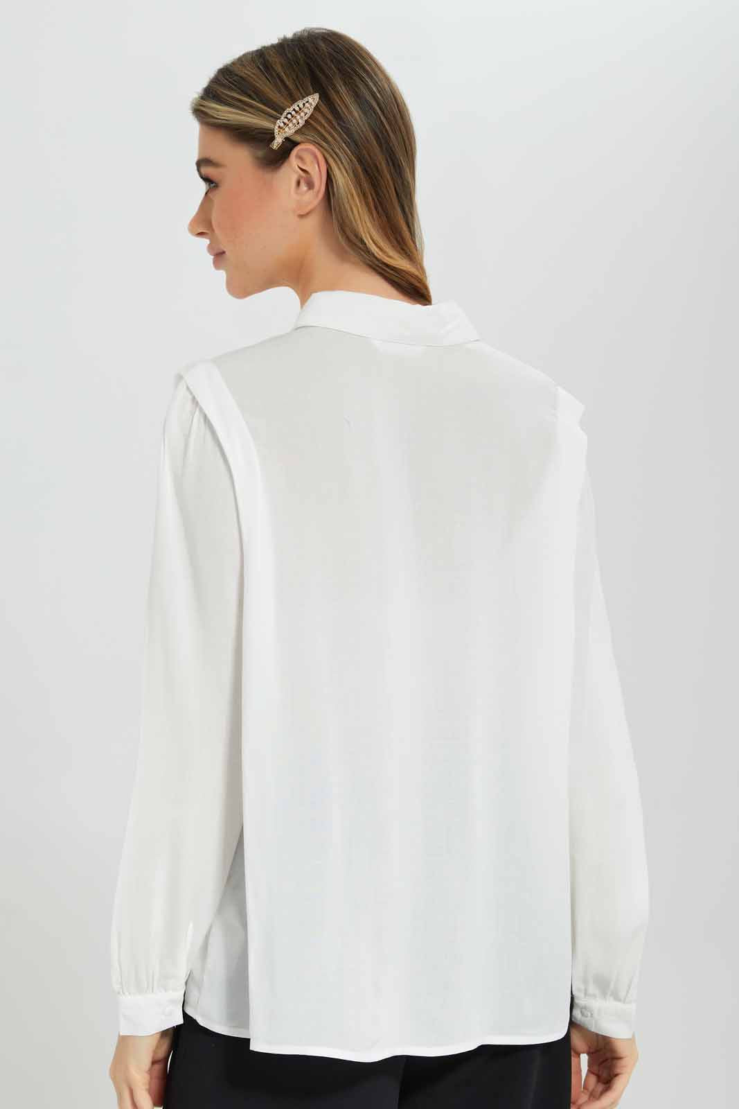 Redtag-Women-Cream-Long-Sleeve-Viscose-Shirt-Category:Blouses,-Colour:Cream,-Deals:New-In,-Filter:Women's-Clothing,-New-In-Women-APL,-Non-Sale,-Section:Women,-W22B,-Women-Blouses-Women's-