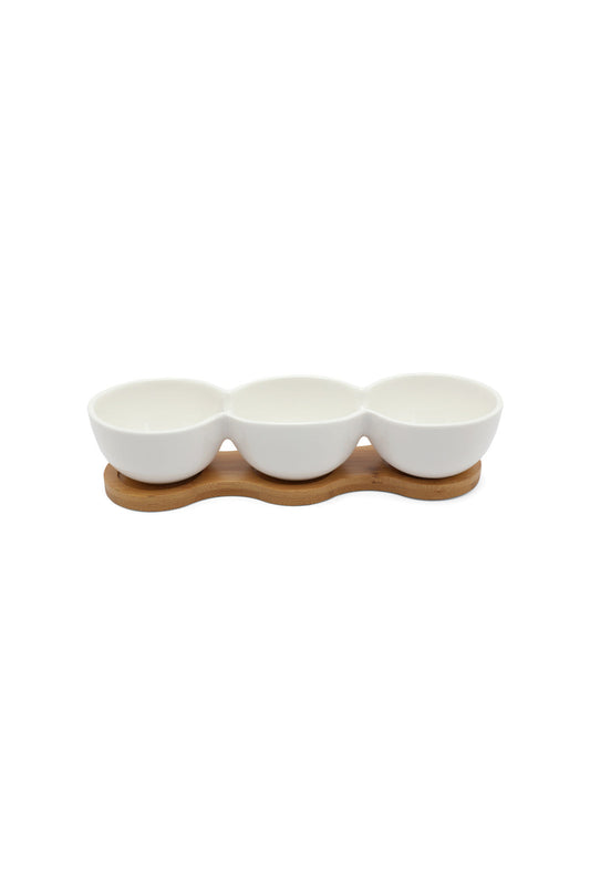 Redtag-White-Round-Bowl-With-Bamboo-Tray-(1-Piece)-Category:Bowls,-Colour:White,-Deals:New-In,-Dept:Home,-Filter:Home-Dining,-HMW-DIN-Serveware,-New-In-HMW-DIN,-Non-Sale,-Section:Homewares,-W22B-Home-Dining-