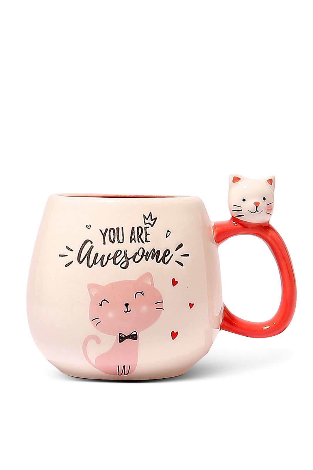 Redtag-White-Cat-Mug-Category:Cups-&-Mugs,-Colour:Assorted,-Deals:New-In,-Dept:Home,-Filter:Home-Dining,-HMW-DIN-Crockery,-New-In-HMW-DIN,-Non-Sale,-S23A,-Section:Homewares-Home-Dining-