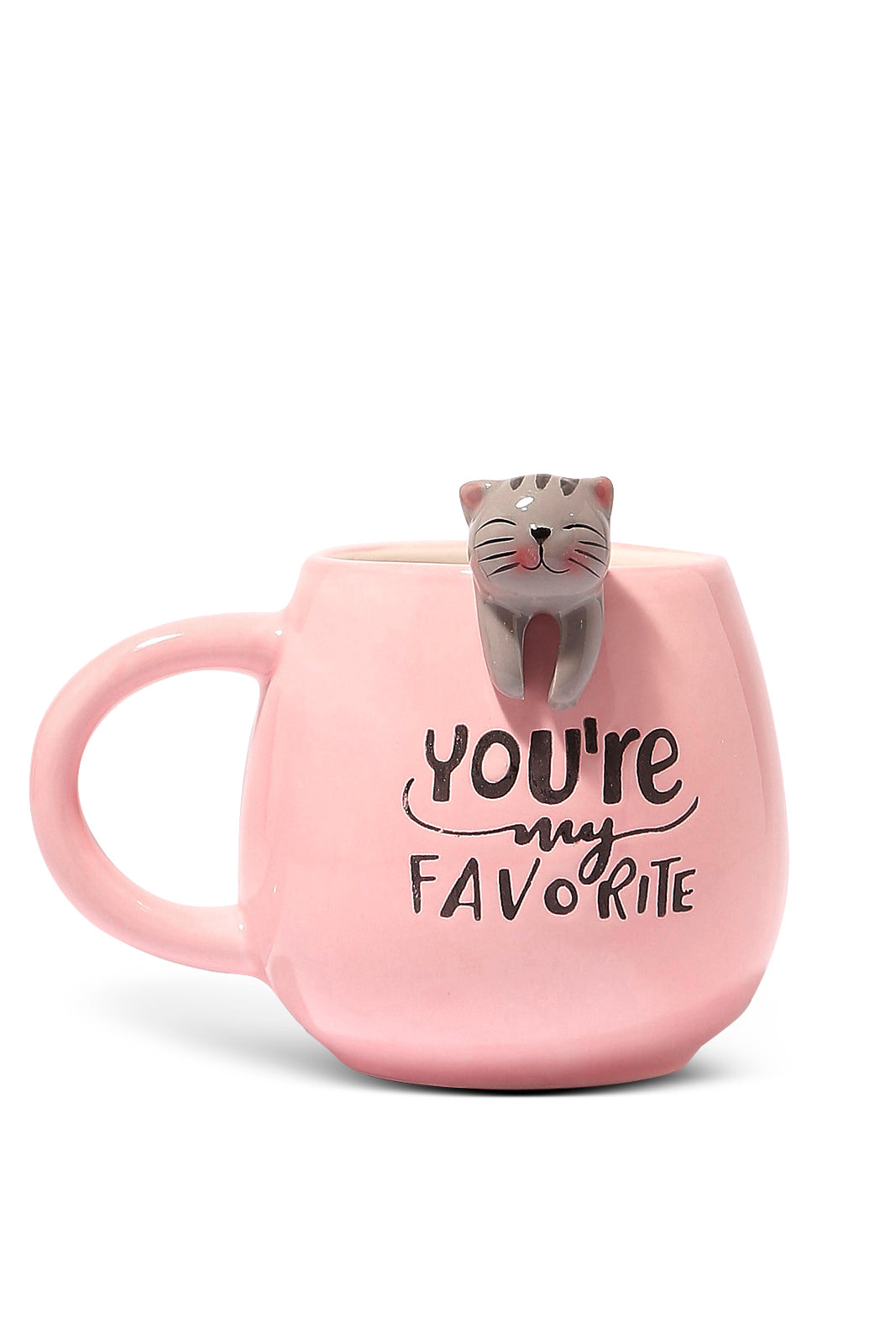 Redtag-Pink-CatÂ Mug-Category:Cups-&-Mugs,-Colour:Pink,-Deals:New-In,-Dept:Home,-Filter:Home-Dining,-HMW-DIN-Crockery,-New-In-HMW-DIN,-Non-Sale,-S23A,-Section:Homewares-Home-Dining-