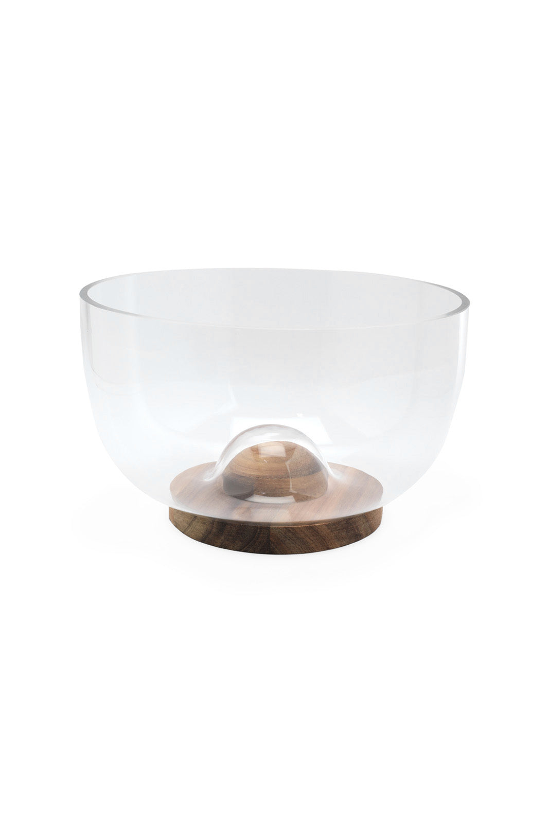 Redtag-Clear-Glass-Salad-Bowl-With-Wooden-Tray-Category:Trays,-Colour:White,-Deals:New-In,-Dept:Home,-Filter:Home-Dining,-HMW-DIN-Serveware,-New-In-HMW-DIN,-Non-Sale,-S23A,-Section:Homewares-Home-Dining-