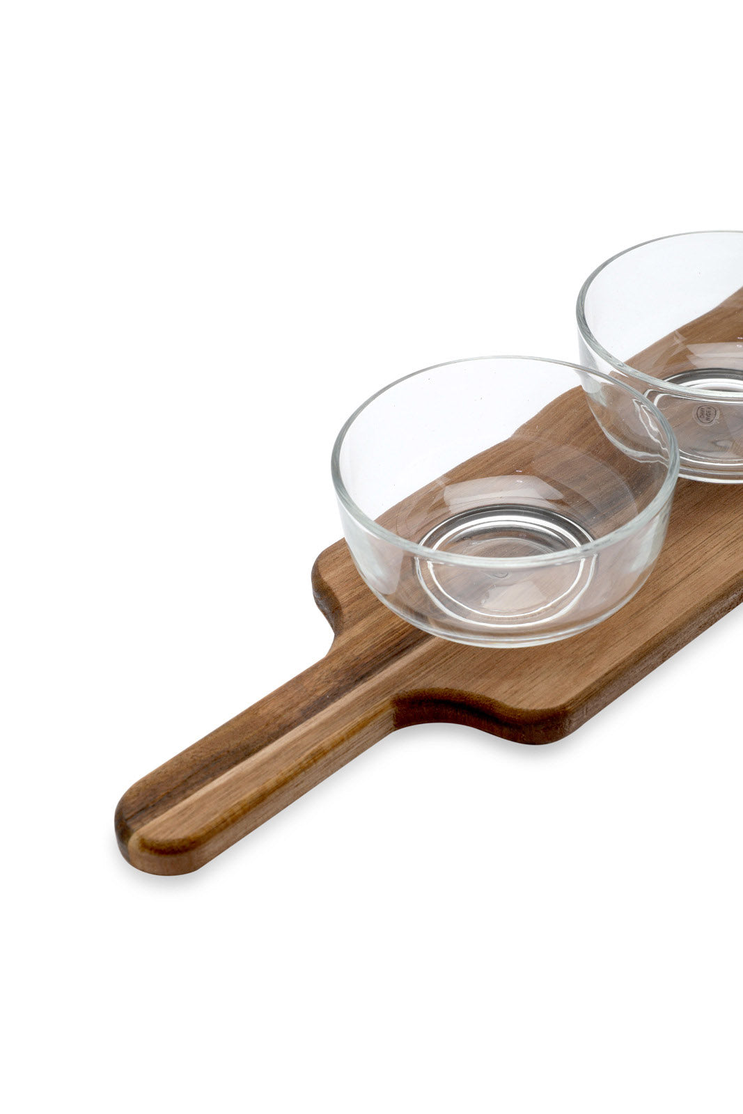 Redtag-Clear-Glass-Serving-Set-With-Wooden-Tray-(3-Piece)-Category:Bowls,-Colour:White,-Deals:New-In,-Dept:Home,-Filter:Home-Dining,-HMW-DIN-Serveware,-New-In-HMW-DIN,-Non-Sale,-S23A,-Section:Homewares-Home-Dining-