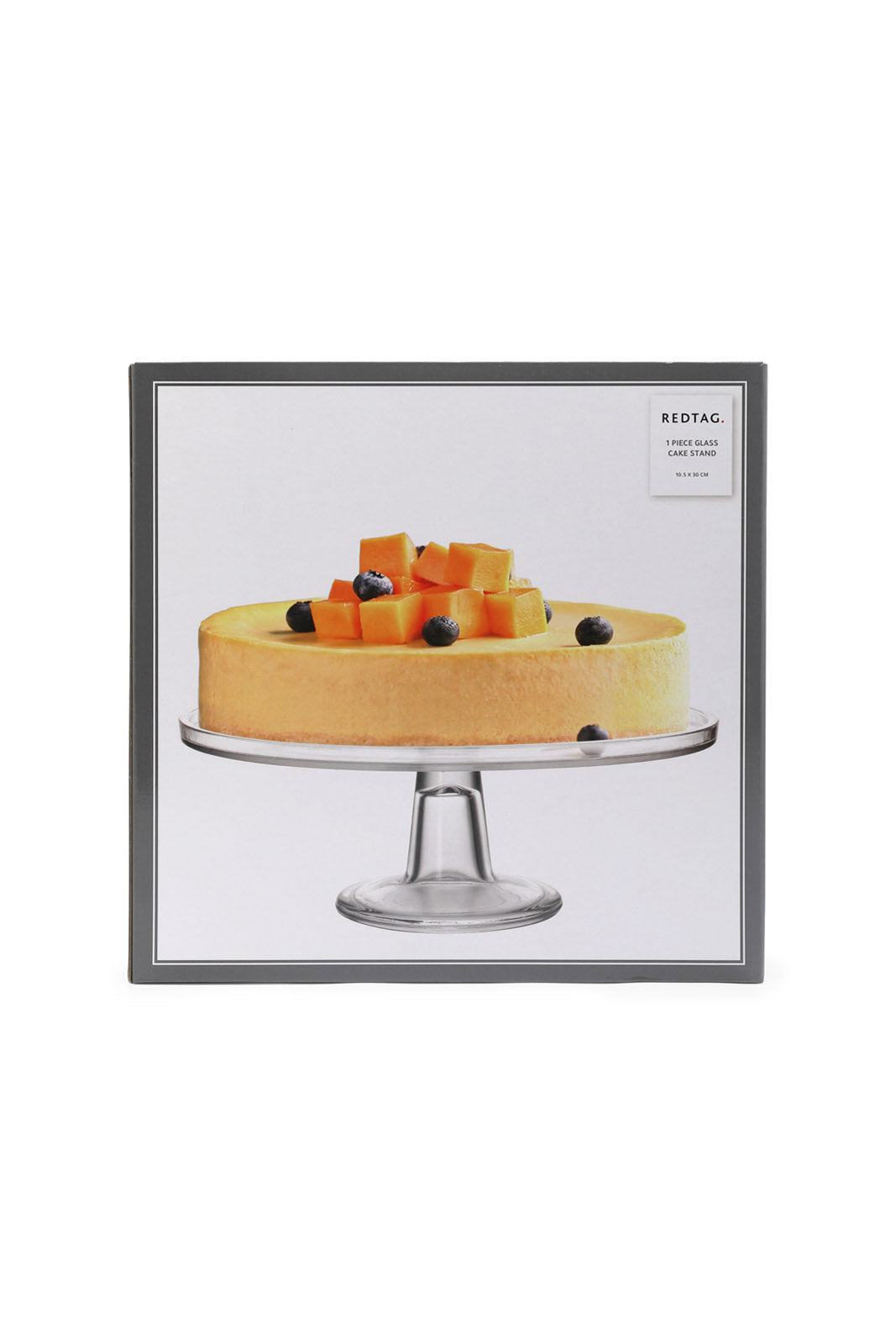 Redtag-Clear-Glass-Cake-Stand-Category:Bakeware,-Colour:White,-Deals:New-In,-Dept:Home,-Filter:Home-Dining,-HMW-DIN-Serveware,-New-In-HMW-DIN,-Non-Sale,-S23A,-Section:Homewares-Home-Dining-