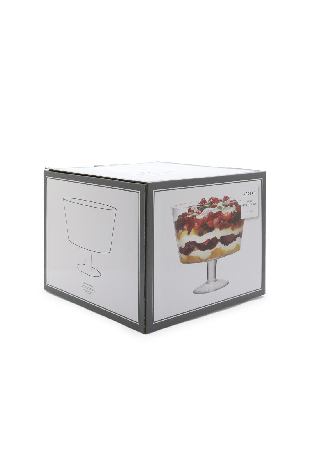 Redtag-Clear-Glass-Trifle-Bowl-Category:Bowls,-Colour:White,-Deals:New-In,-Dept:Home,-Filter:Home-Dining,-HMW-DIN-Serveware,-New-In-HMW-DIN,-Non-Sale,-S23A,-Section:Homewares-Home-Dining-