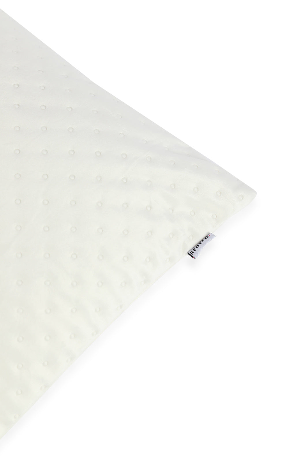 Redtag-Ivory-Dotted-Plain-Velvet-Cushion-Category:Cushions,-Colour:Ivory,-Deals:New-In,-Dept:Home,-Filter:Home-Bedroom,-HMW-BED-Cushions,-New-In-HMW-BED,-Non-Sale,-S23A,-Section:Homewares-Home-Bedroom-
