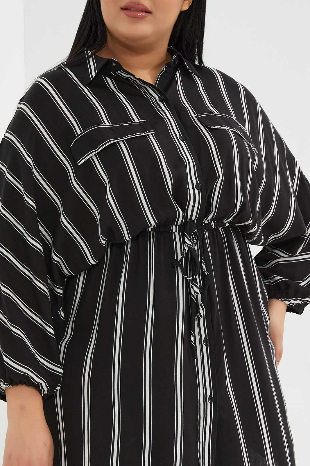 Redtag-Women-Assorted-Striped-Shirt-Dress-With-Waist-Tie-Up-Category:Dresses,-Colour:Assorted,-Deals:New-In,-Filter:Plus-Size,-LDP-Dresses,-New-In-LDP-APL,-Non-Sale,-Section:Women,-W22B-Women's-