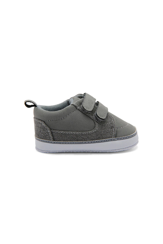 Redtag-Grey-Pram-Shoe-Category:Shoes,-Colour:Grey,-Deals:New-In,-Dept:New-Born,-Filter:Baby-Footwear-(0-to-18-Mths),-NBF-Shoes,-New-In-NBF-FOO,-Non-Sale,-Section:Boys-(0-to-14Yrs),-W22B-Baby-0 to 18 Months