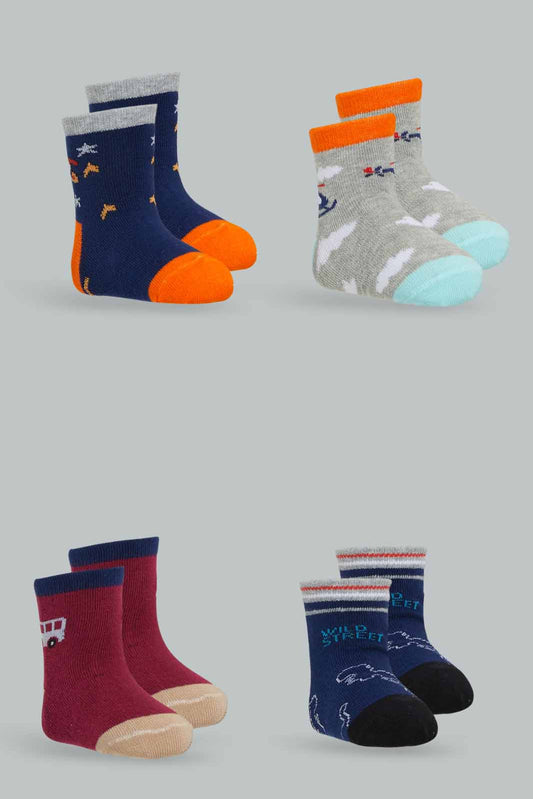 Redtag-Boys-Assorted-Helicopter-Aop-Red-Grey-And-Navy-Full-Lenght-Socks-365,-Category:Socks,-Colour:Assorted,-Deals:New-In,-Dept:Boys,-Filter:Infant-Boys-(3-to-24-Mths),-INB-Socks,-New-In-INB-APL,-Non-Sale,-Section:Boys-(0-to-14Yrs)-Infant-Boys-3 to 24 Months