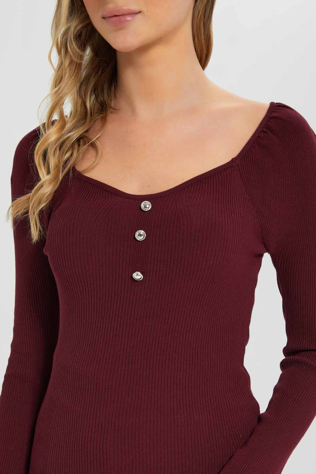 Redtag-Women-Burgundy-Sweetheart-Neck-Top-Category:Tops,-Colour:Burgundy,-Deals:New-In,-Filter:Women's-Clothing,-New-In-Women-APL,-Non-Sale,-Section:Women,-W22B,-Women-Tops-Women's-