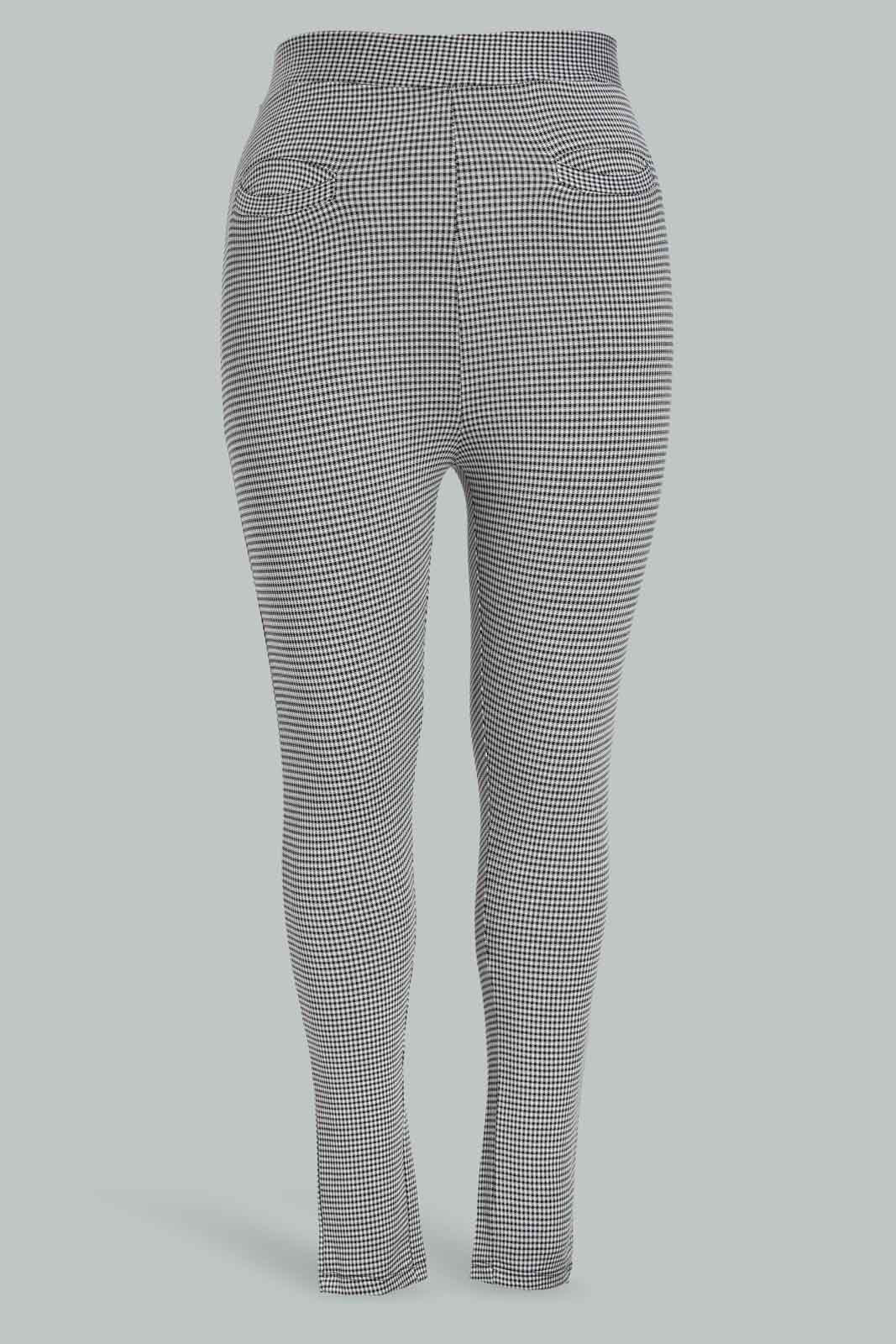 Redtag-Women-Jacquard-Checkered-Skinny-Pants-Category:Leggings,-Colour:Assorted,-Deals:New-In,-Dept:Ladieswear,-Filter:Plus-Size,-LDP-Leggings,-New-In-LDP-APL,-Non-Sale,-Section:Women,-W22B-Women's-