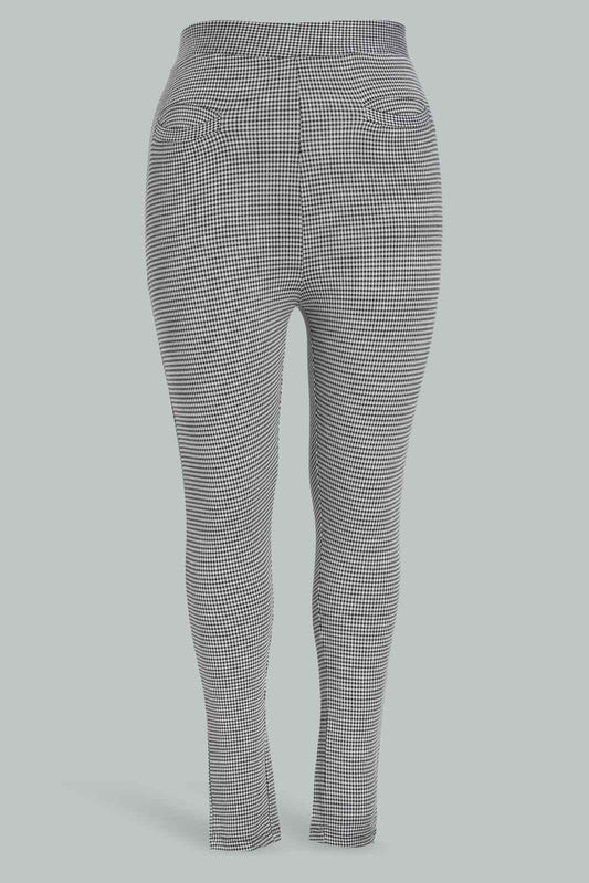 Redtag-Women-Jacquard-Checkered-Skinny-Pants-Category:Leggings,-Colour:Assorted,-Deals:New-In,-Dept:Ladieswear,-Filter:Plus-Size,-LDP-Leggings,-New-In-LDP-APL,-Non-Sale,-Section:Women,-W22B-Women's-